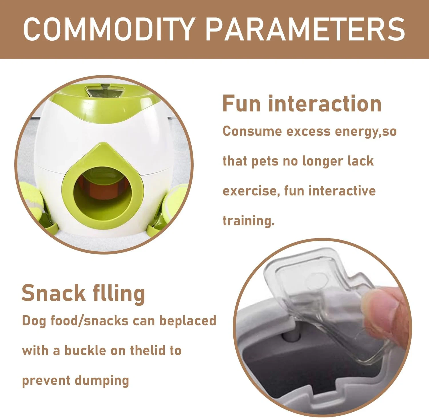 پرتابگر توپ اتوماتیک سگ Fohome، جایزه توپ اتوماتیک سگ، دستگاه جایزه غذای سگ، اسباب بازی تعاملی حیوانات خانگی، دستگاه توپ چرخشی هوشمند برای گربه ها، سگ ها (سبز)