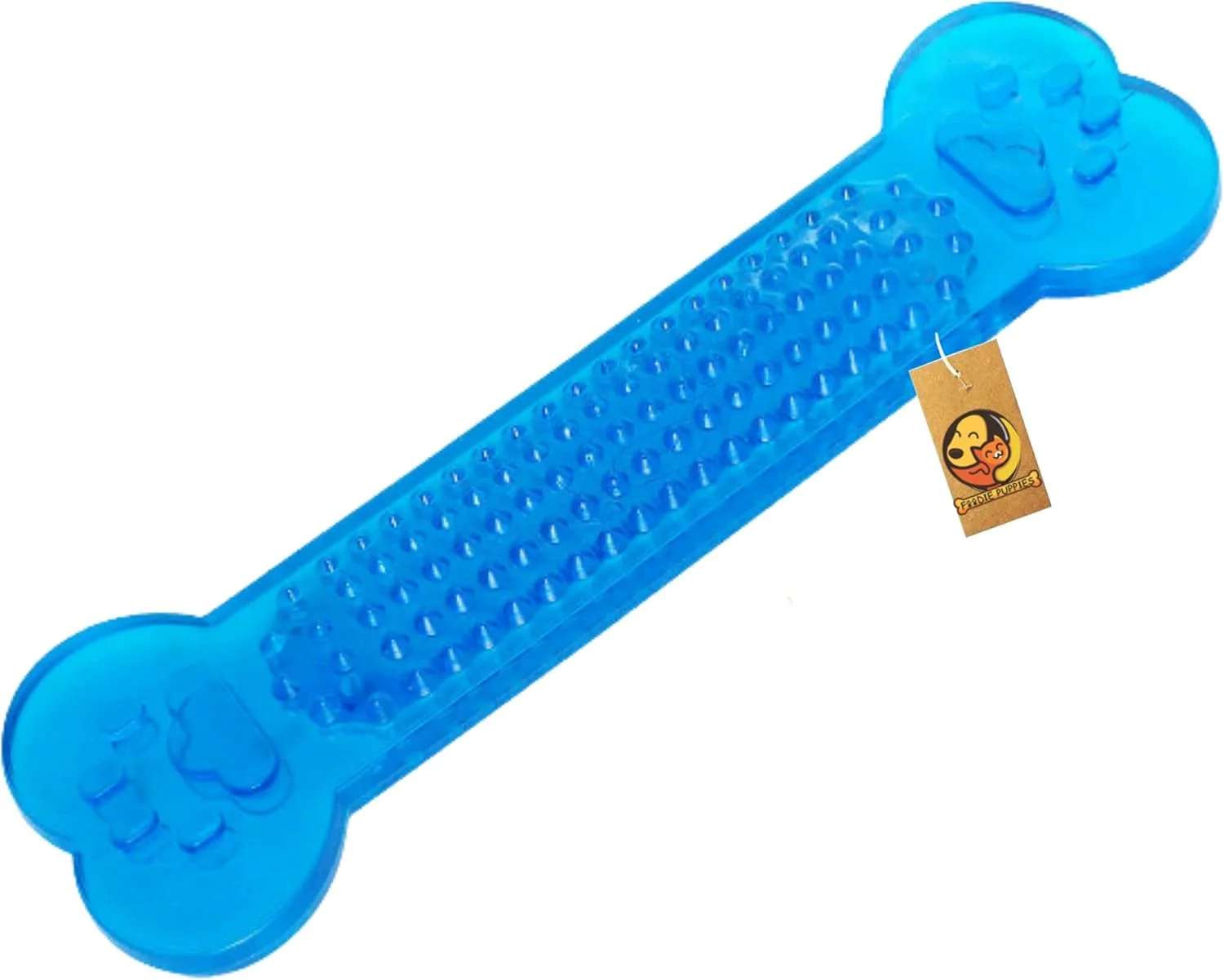 اسباب بازی جویدنی استخوان صاف شفاف لاستیکی غیر سمی تعاملی و بادوام Foodie Puppies (استخوان ژله ای نازک) (رنگ ممکن است متفاوت باشد) | مناسب برای همه سگ های کوچک تا متوسط | بازی، جویدن، دندان درآوردن