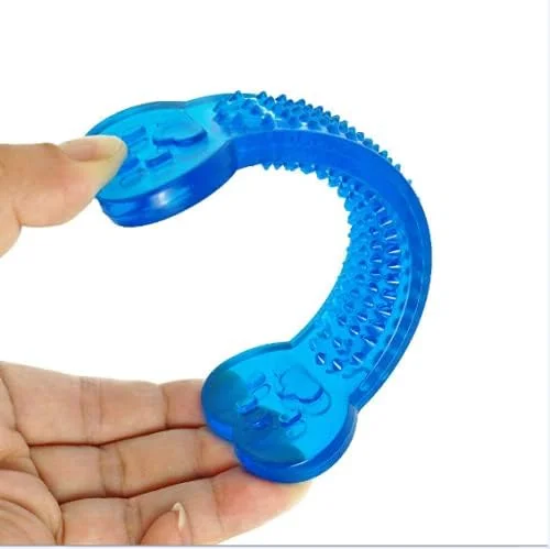 اسباب بازی جویدنی استخوان صاف شفاف لاستیکی غیر سمی تعاملی و بادوام Foodie Puppies (استخوان ژله ای نازک) (رنگ ممکن است متفاوت باشد) | مناسب برای همه سگ های کوچک تا متوسط | بازی، جویدن، دندان درآوردن