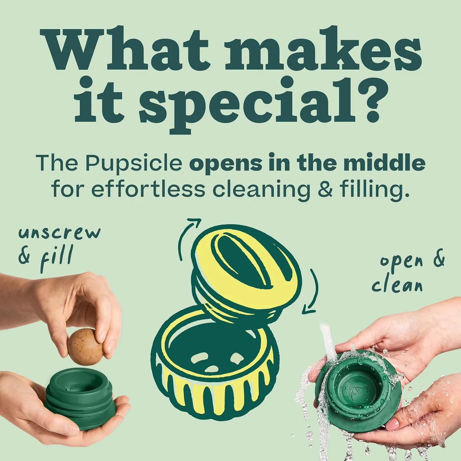 اسباب بازی سگ قابل پر شدن، پاپسیکل جویدنی قدرتمند، اسباب بازی سگ لاستیک طبیعی بادوام و سرگرم کننده برای جویدن، اسباب بازی سگ بزرگ 25-75 پوندی با ماندگاری طولانی برای سرگرم کردن توله سگ شما، ایمن برای سگ ها، تمیز کردن آسان، اسباب بازی های سگ قابل پر شدن