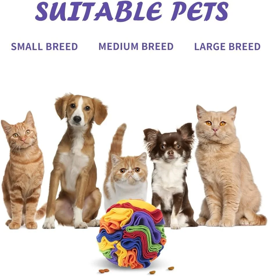 توپ بویایی سگ Fguolvqi، توپ اسنفل اسباب بازی تعاملی سگ، اسباب بازی پازل تحریک ذهنی مغز سگ، اسباب بازی های تعاملی سگ مهارت های جستجوی طبیعی را برای آموزش تشویق می کند (15 سانتی متر)