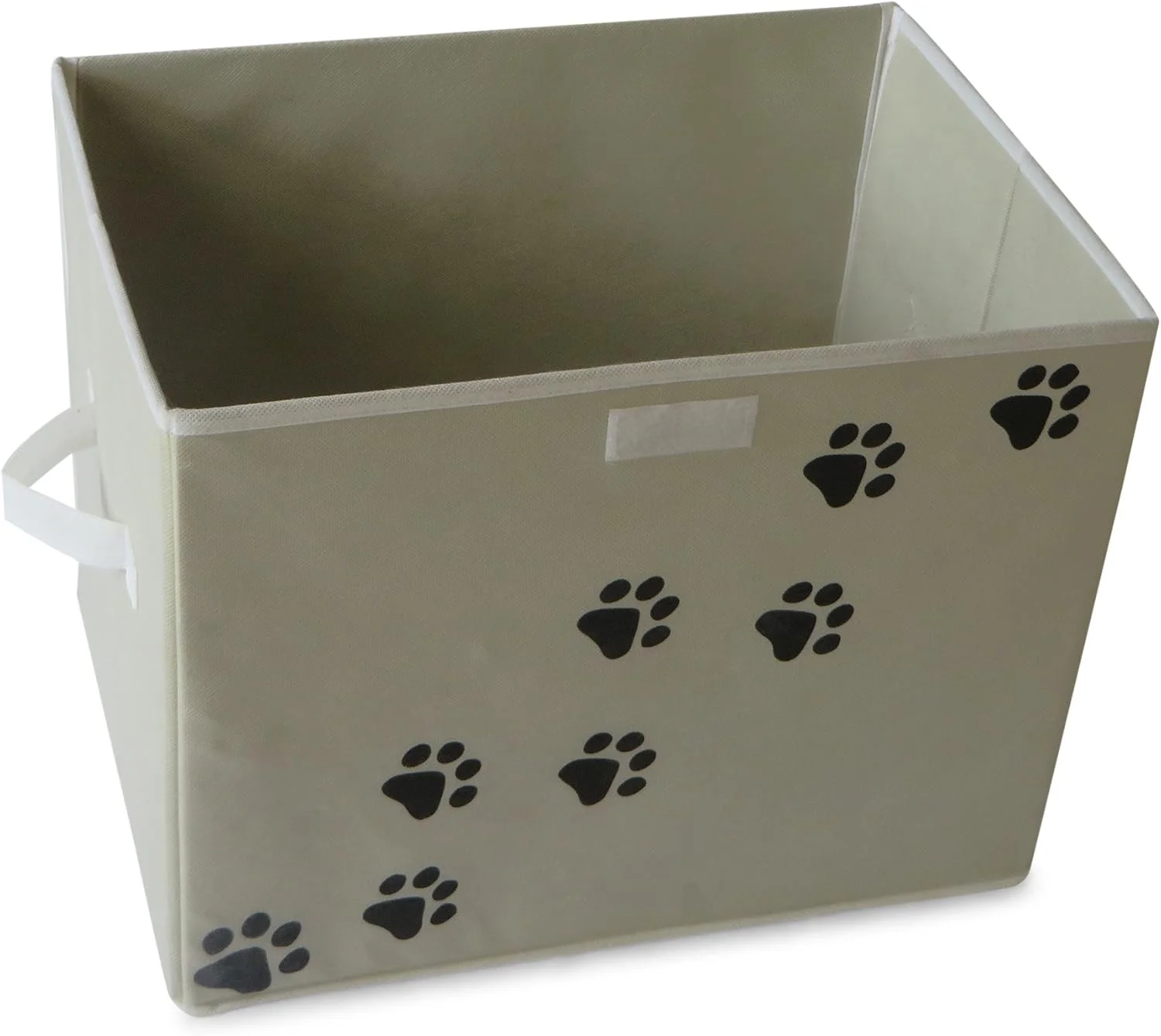 جعبه بزرگ نگهداری اسباب بازی سگ Feline Ruff. سبد نگهداری اسباب بازی حیوانات خانگی با درب، 40x30 سانتی متر. سطل برزنتی تاشو عالی برای اسباب بازی ها و لوازم جانبی گربه نیز هست! (قهوه ای روشن)