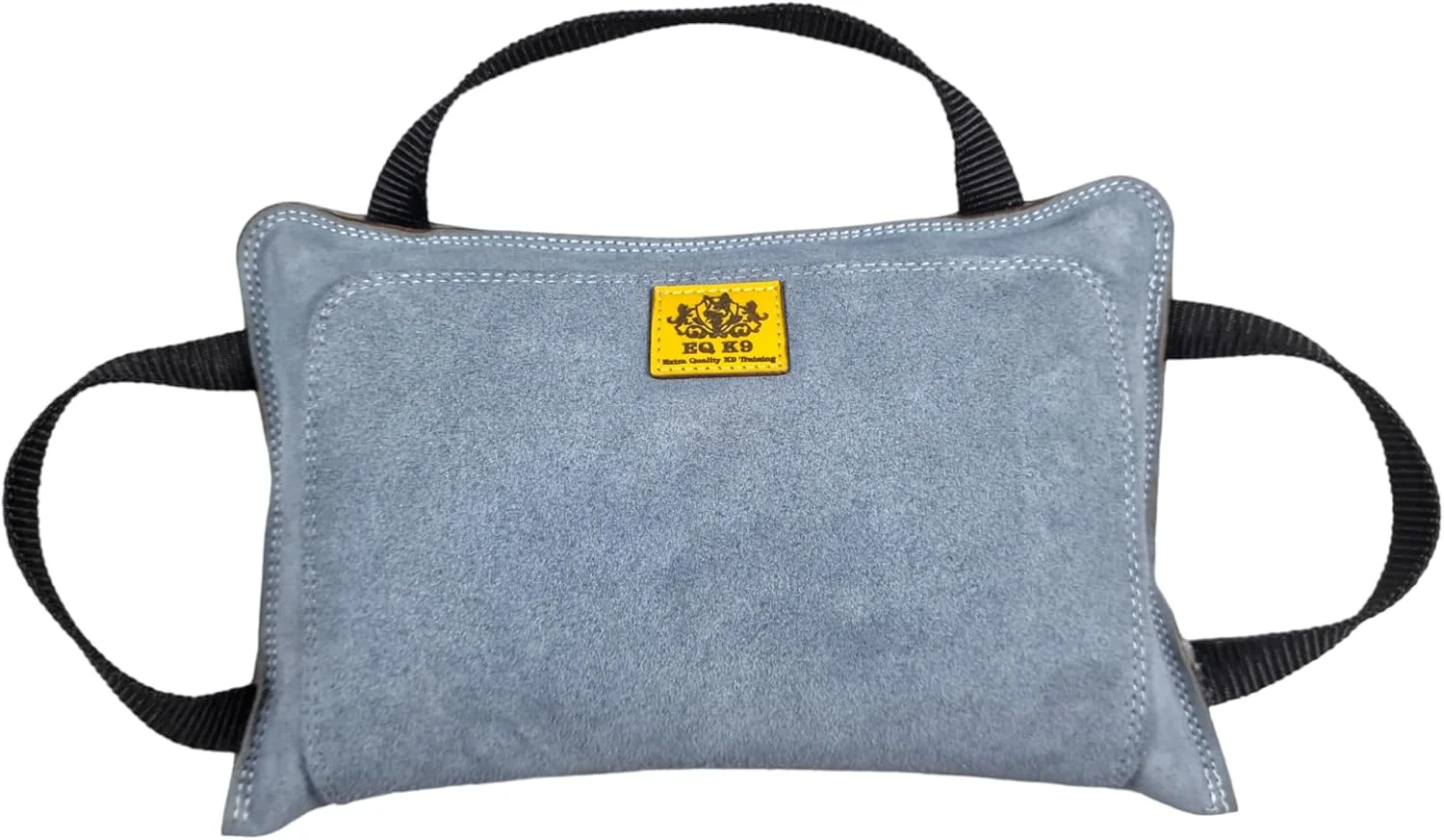 اسباب بازی طناب کشی گاز گرفتن سگ چرمی EQ K9 با کیفیت عالی، دارای 3 دسته محکم، بالش گاز گرفتن فوق العاده بادوام برای سگ های متوسط ​​تا بزرگ، بهترین برای طناب کشی، بازی تعاملی سگ، اسباب بازی کشیدنی، طناب کشی سگ