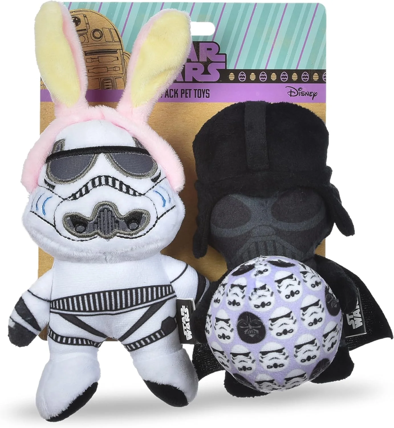 اسباب بازی های سگ جنگ ستارگان، 2 تکه، عید پاک، 6 اینچی، استورم تروپر و دارث ویدر | مجموعه دو عددی پولیشی عید پاک | اسباب بازی های جفتی سگ ها، عید پاک، عروسکی دارث ویدر و استورم تروپر