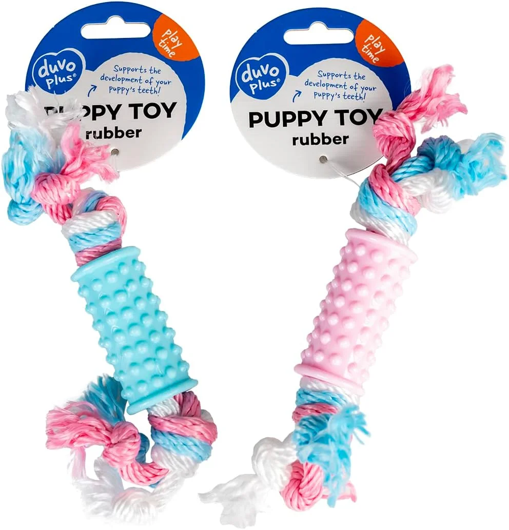 اسباب بازی سگ Duvo+ مدل TPR Stick به همراه طناب نایلونی، 20 سانتی متر