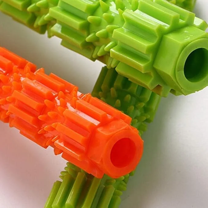 اسباب بازی سگ، تشویقی سگ، اسباب بازی جویدنی سگ، اسباب بازی توله سگ، چوب لاستیکی مقاوم در برابر جویدن بادوام برای جویدن تهاجمی، اسباب بازی تمیز کننده دندان و تغذیه آهسته برای توله سگ ها، یک هدیه هیجان انگیز برای حیوان خانگی شما (سبز)