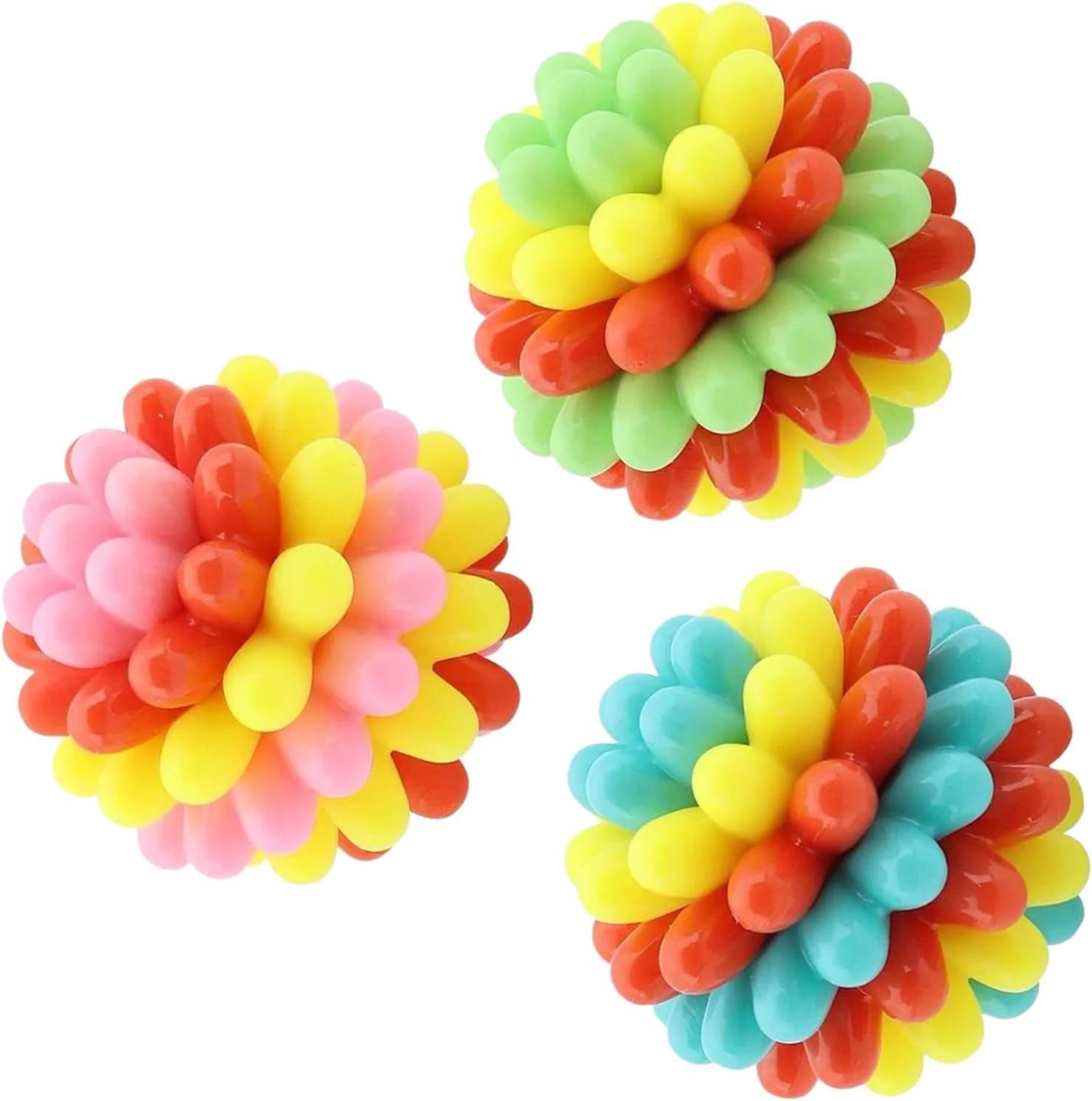 توپ های اسباب بازی سگ | توپ های جویدنی تعاملی سگ | لوازم جانبی توله سگ برای بازی ورزشی متحرک حیوانات خانگی، غنی سازی و آموزش در داخل و خارج از خانه