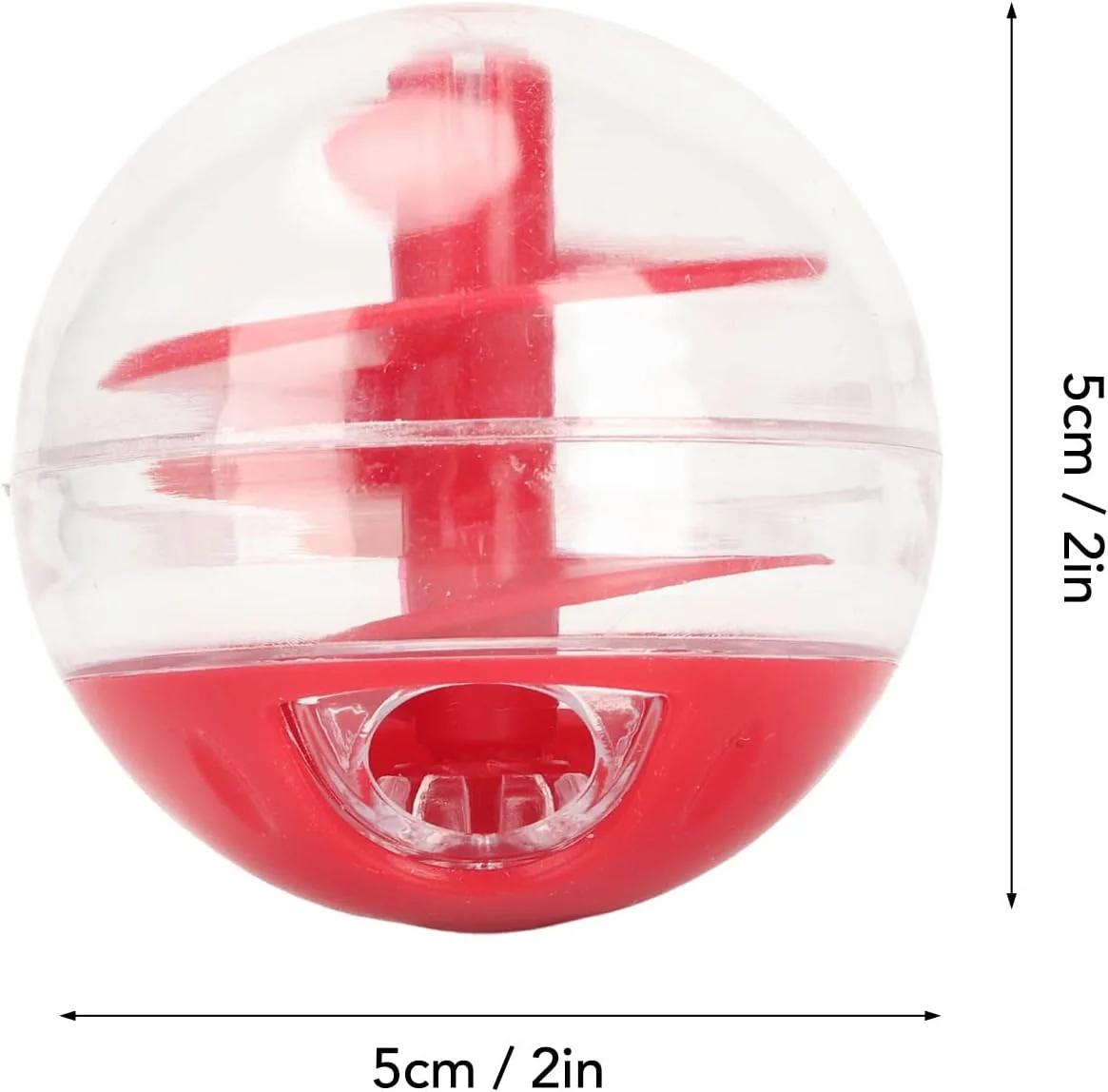 اسباب بازی توپ خوراکی حیوانات خانگی Ejoyous، اسباب بازی پازلی پخش کننده غذای گربه تعاملی مقاوم در برابر گاز گرفتن برای بچه گربه قرمز