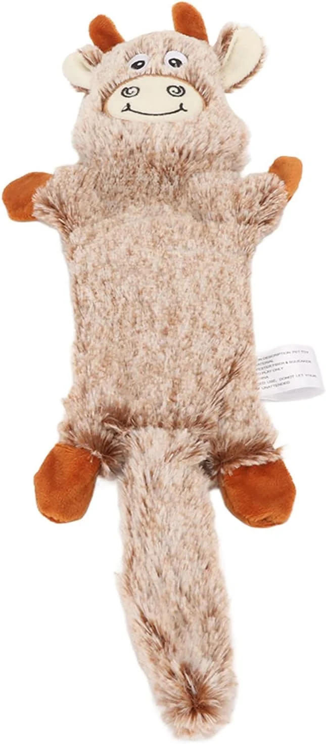 اسباب بازی پولیشی جیر جیر کننده کیکومی، اسباب بازی سگ با طرح حیوانات بامزه، مقاوم در برابر سایش و پارگی، برای کاهش بی حوصلگی و استرس حیوانات خانگی (گاو)