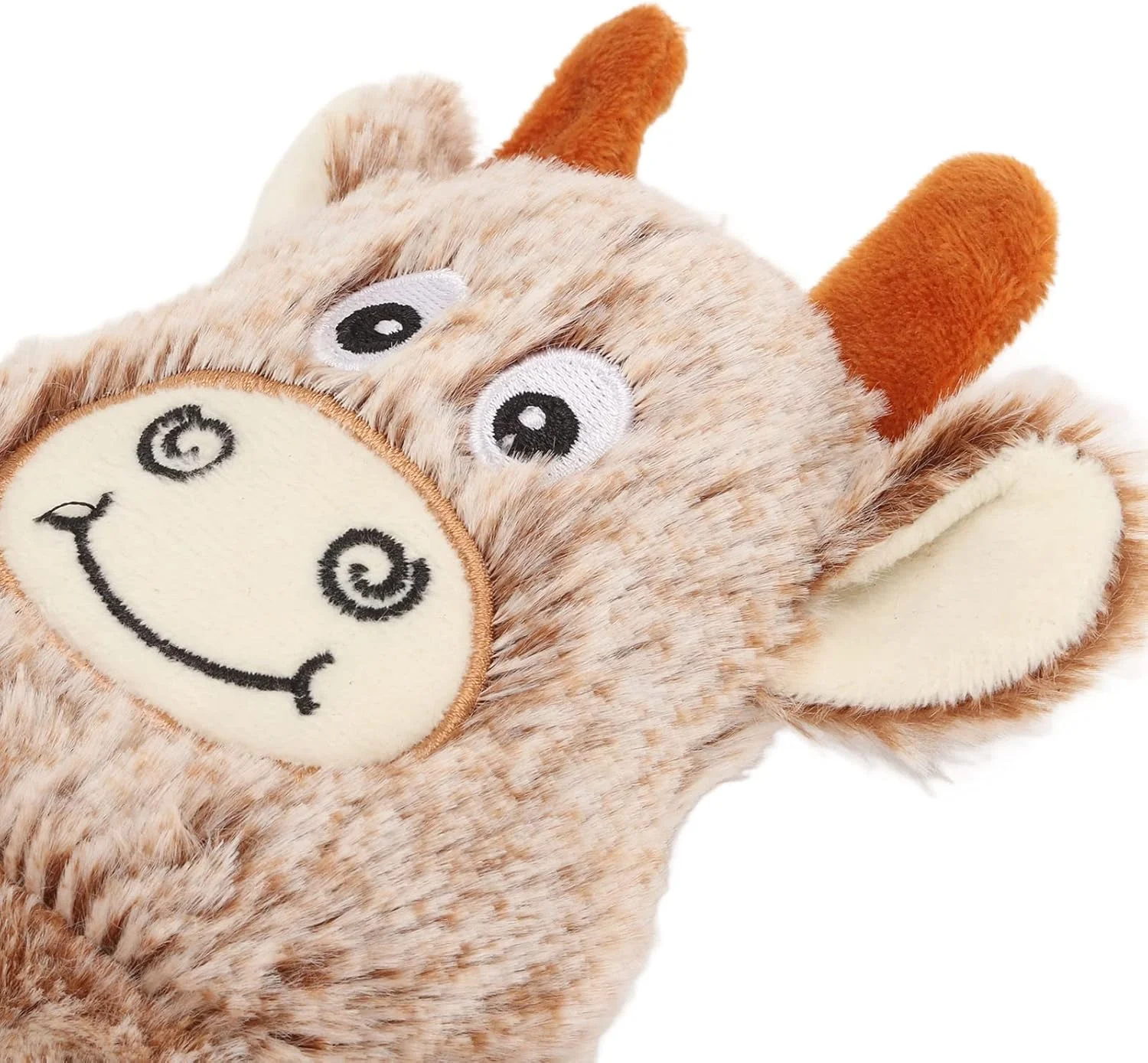 اسباب بازی پولیشی جیر جیر کننده کیکومی، اسباب بازی سگ با طرح حیوانات بامزه، مقاوم در برابر سایش و پارگی، برای کاهش بی حوصلگی و استرس حیوانات خانگی (گاو)