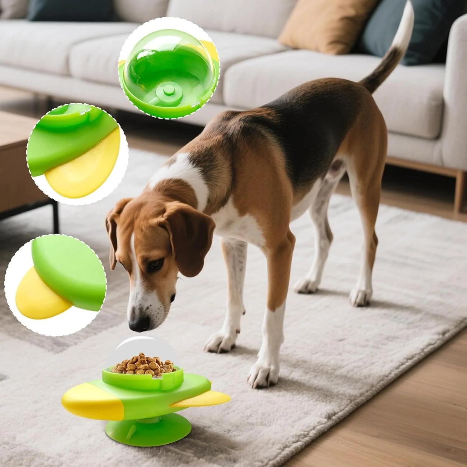 پازل تشویقی سگ، توپ غذای آهسته سگ | توپ غذادهی آهسته توله سگ، پخش کننده نشت غذا برای تحریک ذهنی، سرگرمی، آموزش، بازی، غنی سازی داخلی و خارجی