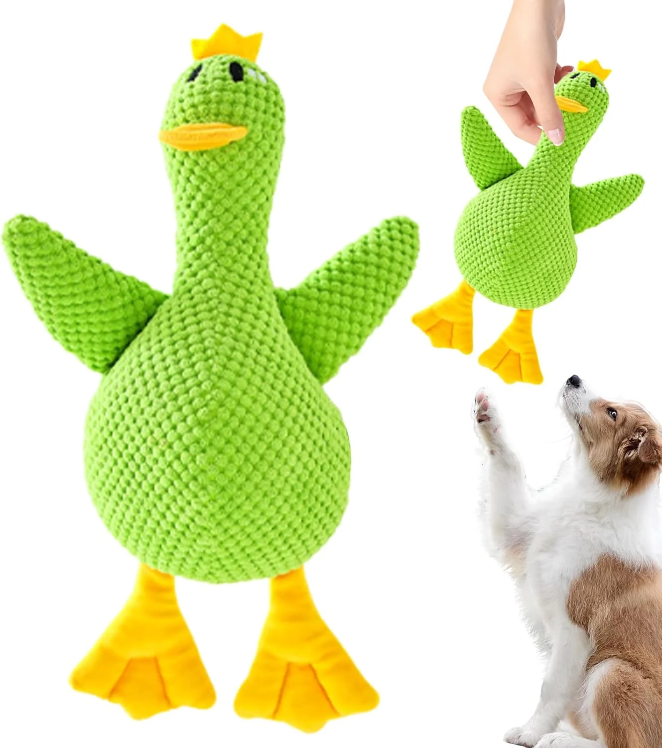 اسباب بازی سگ طرح اردک - اسباب بازی های سگ مخملی جیر جیر کننده، عروسک تعاملی حیوانات پر شده برای بازی در فضای باز و داخل خانه، آموزش، زمان خواب، همراه بازی توله سگ اسباب بازی سگ طرح اردک - اسباب بازی های سگ مخملی جیر جیر کننده، عروسک تعاملی حیوانات پر شده برای بازی در فضای باز و داخل خانه، آموزش، زمان خواب، همراه بازی توله سگ