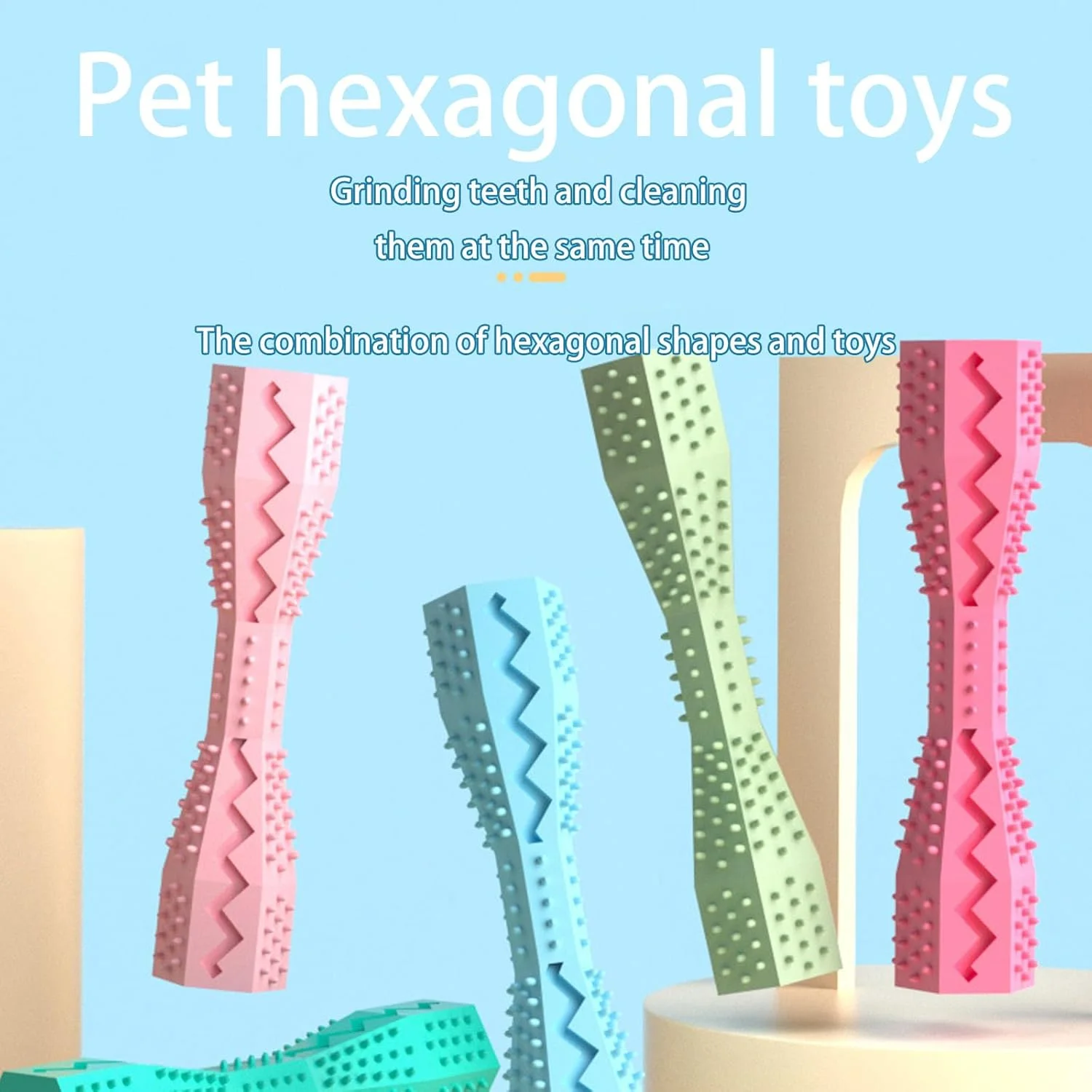 اسباب بازی جویدنی سگ مدل چوب، لاستیکی برای تمیز کردن دندان، مناسب برای سگ های با عادت جویدن تهاجمی، اسباب بازی لاستیکی مقاوم برای غنی سازی حیوانات خانگی و تمیز کردن دندان سگ