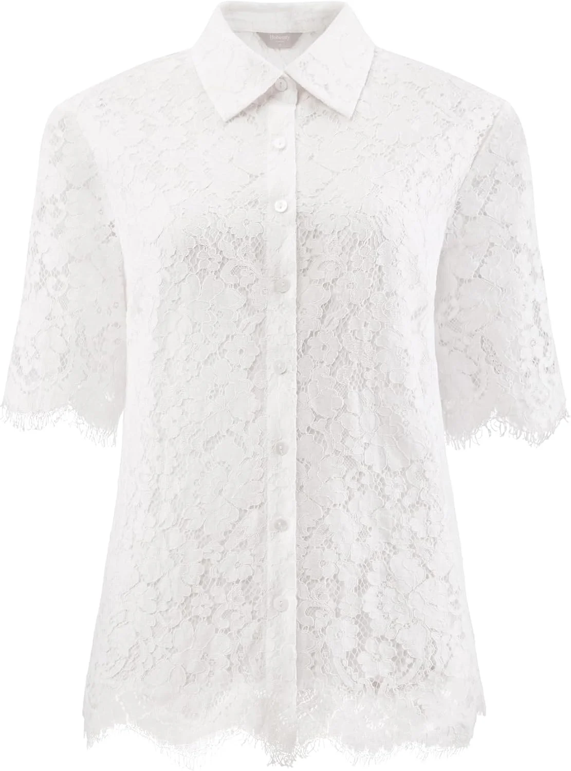 پیراهن توری زنانه Hobemty، بلوز توری مشبک گلدار مناسب کار و استایل کژوال