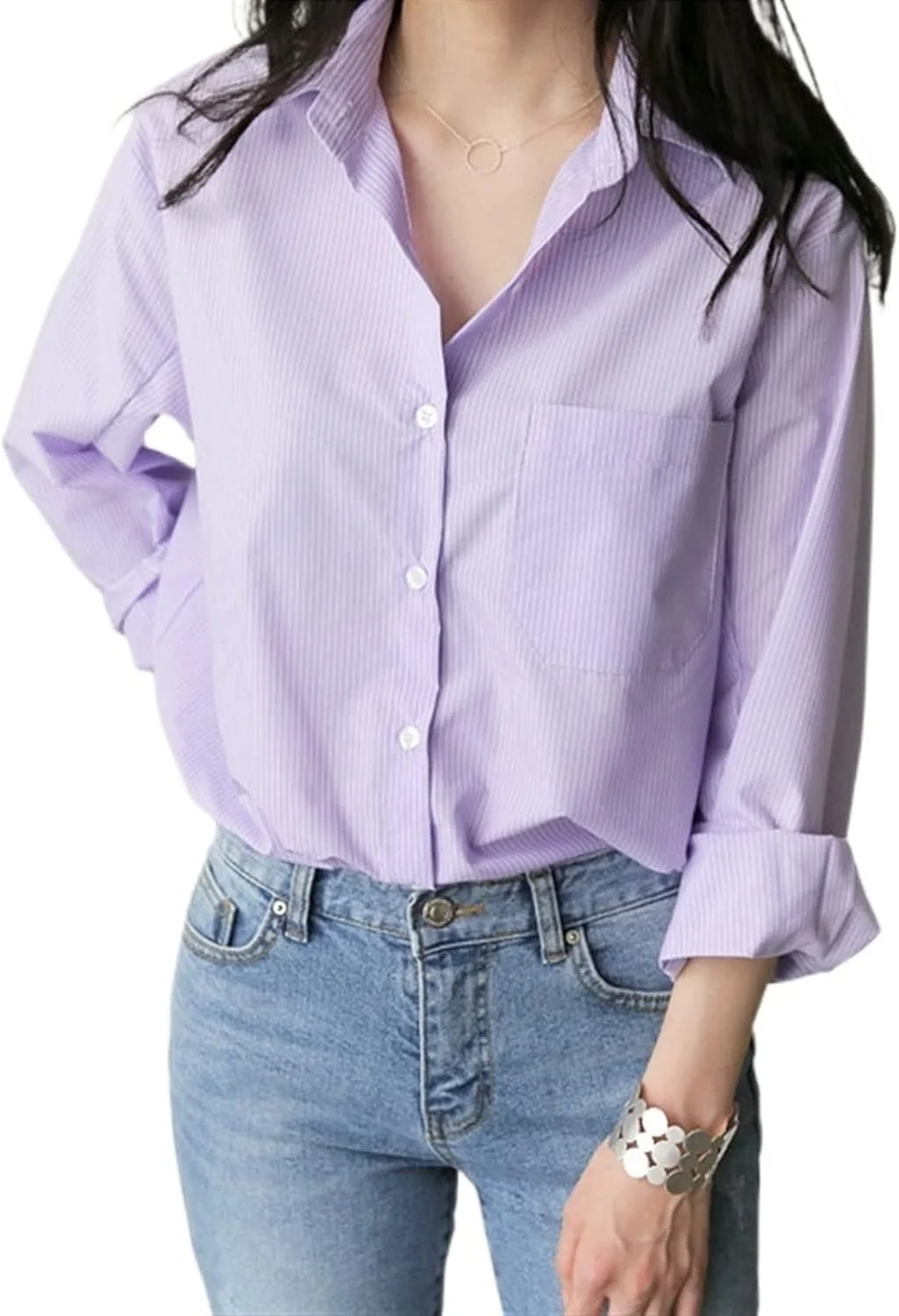 HHMMEDE بلوز و پیراهن زنانه، پیراهن زنانه، کاردیگان، آستین بلند و پیراهن راه راه جیب دار