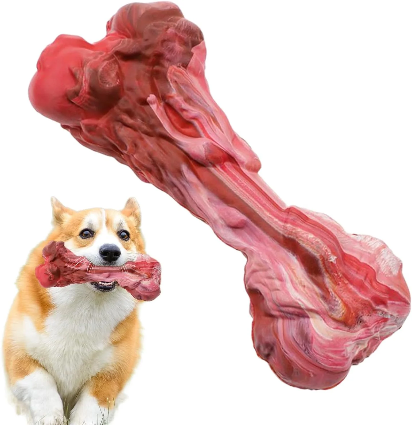 اسباب بازی جویدنی حیوانات خانگی، بازی لاستیکی به شکل استخوان - اسباب بازی های جویدنی دندان درآوردن توله سگ | برای آرامش در خانه، آموزش روزانه، بازی جویدن، داخل و خارج از خانه اسباب بازی جویدنی حیوانات خانگی، بازی لاستیکی به شکل استخوان - اسباب بازی های جویدنی دندان درآوردن توله سگ | برای آرامش در خانه، آموزش روزانه، بازی جویدن، داخل و خارج از خانه