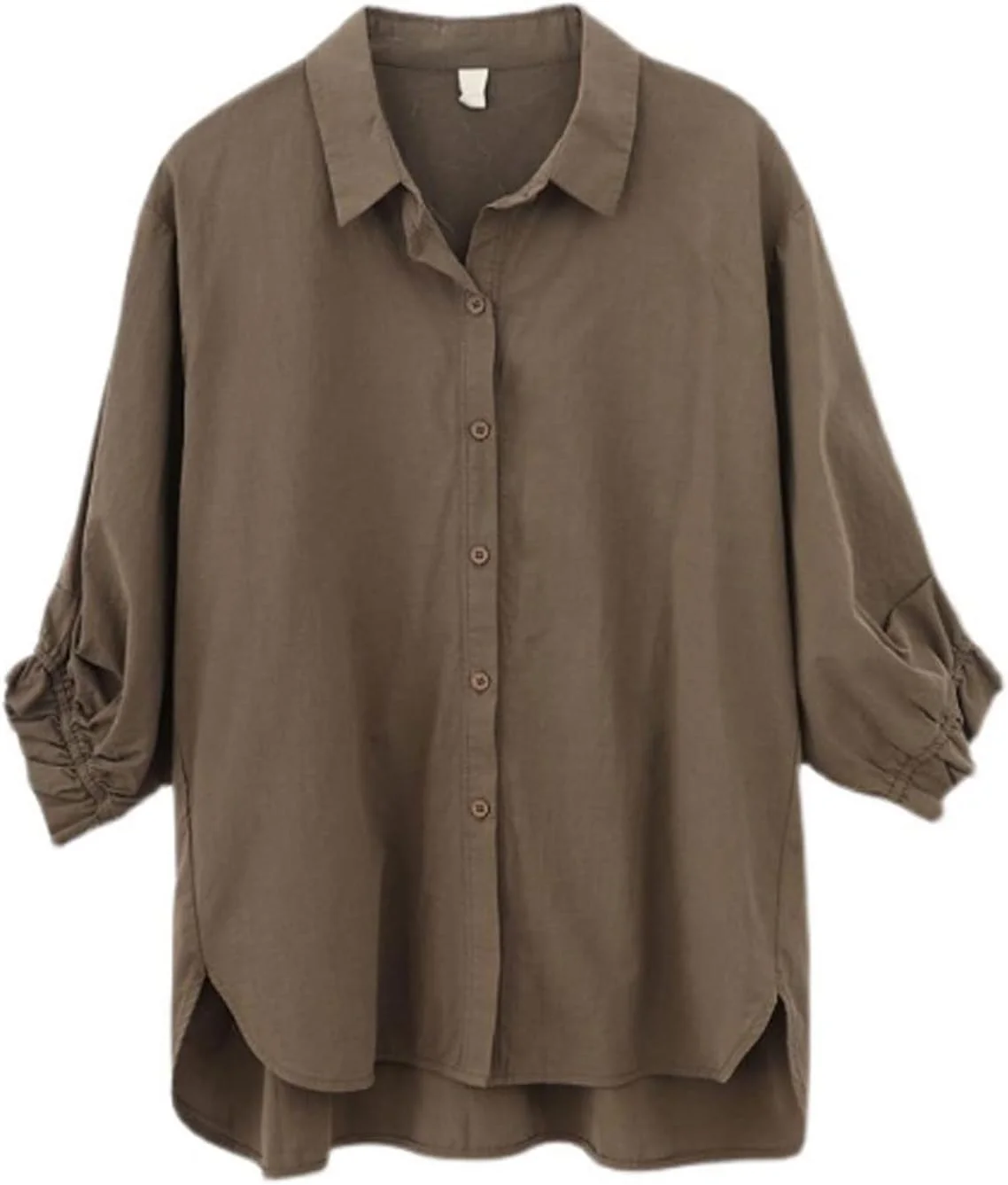 HHMMEDE بلوز و شومیز زنانه، پیراهن های نخی تابستانی زنانه به سبک رنگ های ثابت، پیراهن راحت و همه کاره