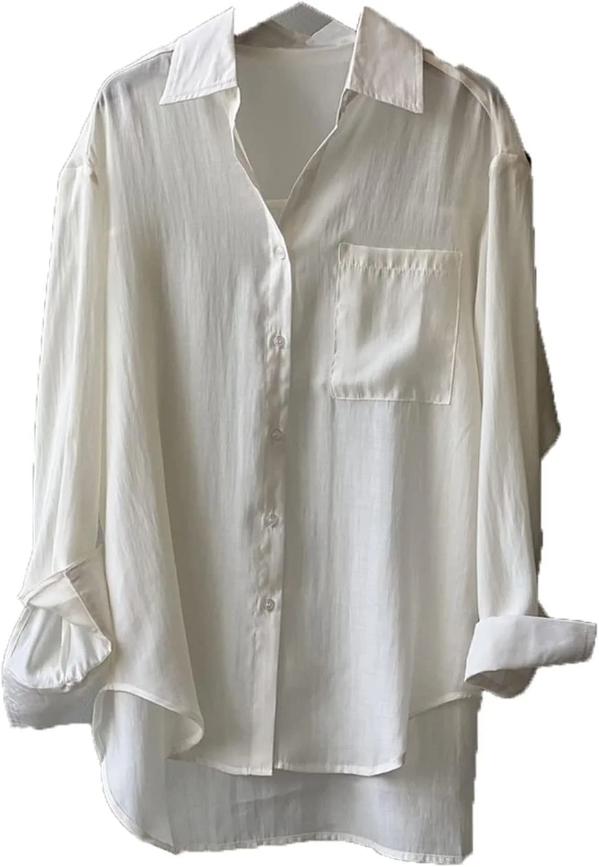 HHMMEDE بلوز و شومیز زنانه قمصان مد روز آستین بلند زنانه بهار پاییز تاپ های گشاد بلوز شیک زنانه