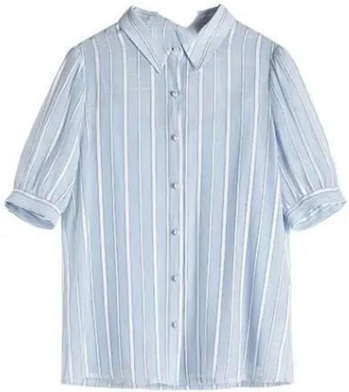 HHMMEDE بلوز و شومیز زنانه پیراهن راه راه زنانه تابستانی پیراهن آستین کوتاه بلوز زنانه