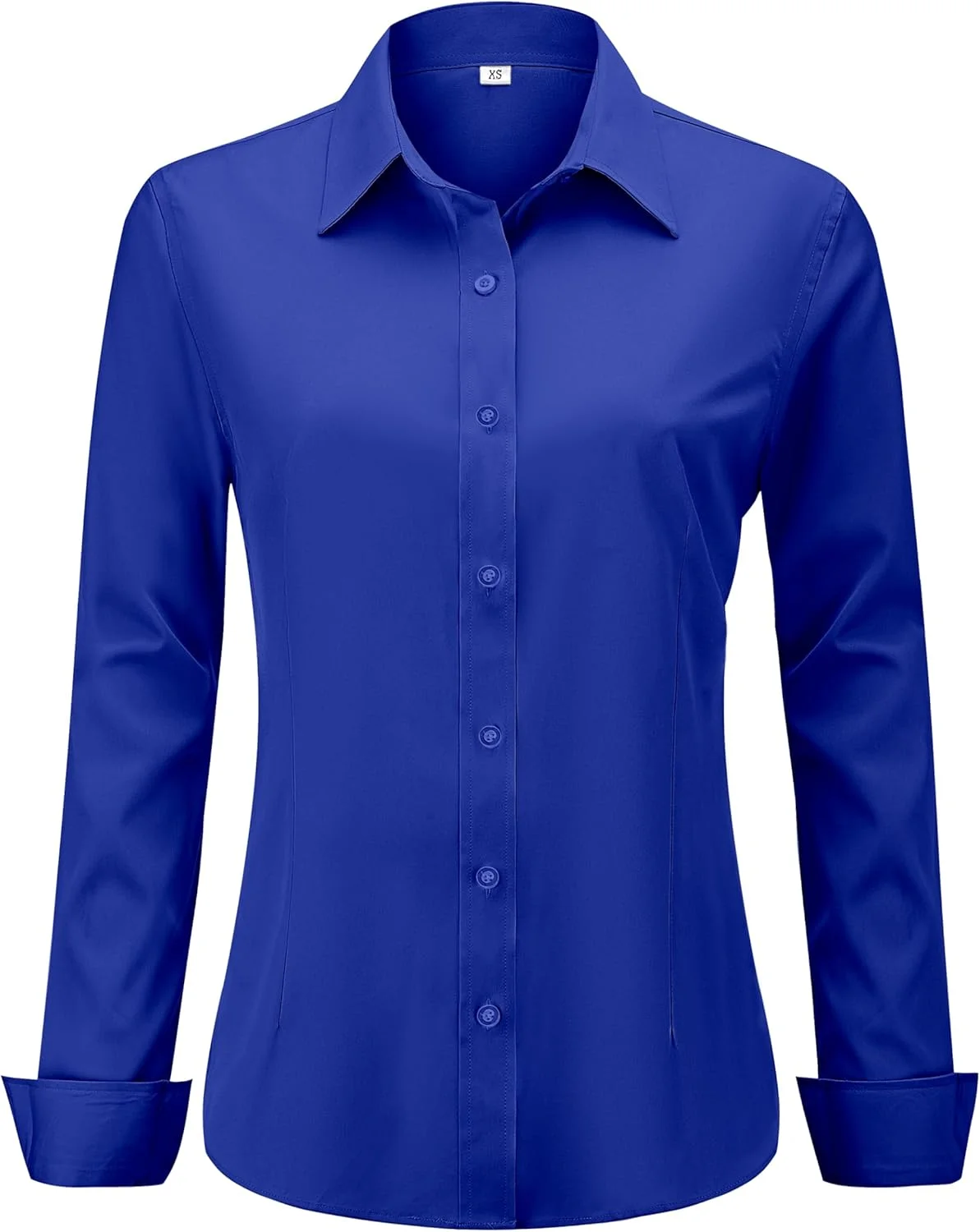 hearain پیراهن زنانه نرم و بدون چروک دکمه دار، بلوزهای آستین بلند مناسب کار، تاپ های کشی و غیر رسمی