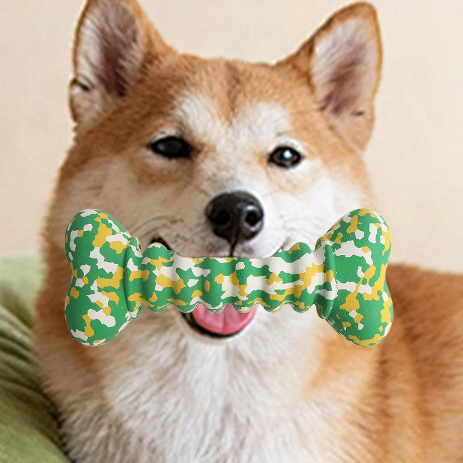 اسباب بازی های جویدنی توله سگ برای دندان درآوردن، اسباب بازی های لاستیکی سگ | توپ های خنده دار مقاوم در برابر گاز گرفتن برای تمیز کردن دندان، آرامش بخش برای توله سگ، حیوانات خانگی کوچک، غنی سازی ذهنی، بازی در فضای داخلی و خارجی خانه