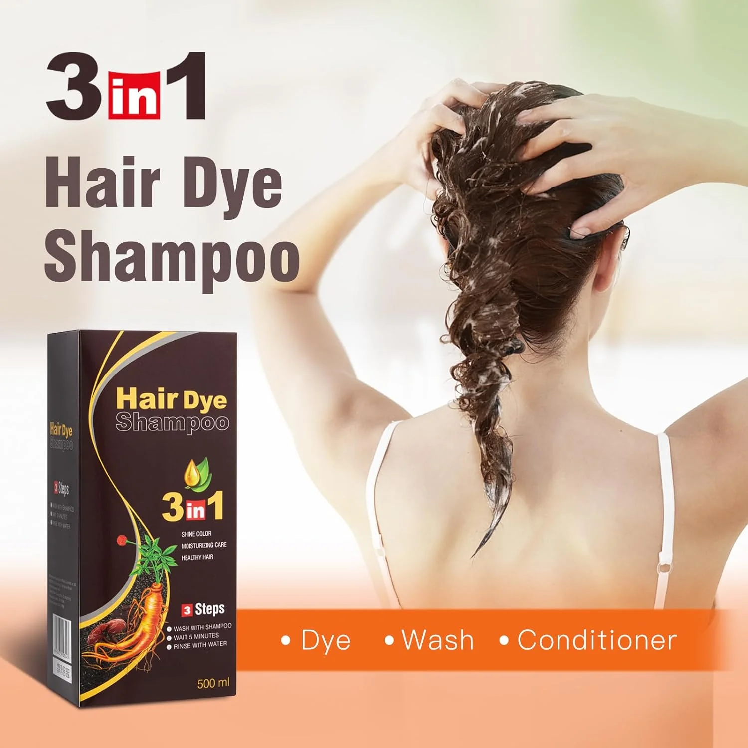 مانکانی (قهوه ای تیره) - شامپو رنگ موی فوری MEIDU 3 در 1 - پوشش 100% موهای سفید - مواد گیاهی برای زنان و مردان در عرض چند دقیقه قهوه ای تیره (500 میلی لیتر) مانکانی (قهوه ای تیره) - شامپو رنگ موی فوری MEIDU 3 در 1 - پوشش 100% موهای سفید - مواد گیاهی برای زنان و مردان در عرض چند دقیقه قهوه ای تیره (500 میلی لیتر)