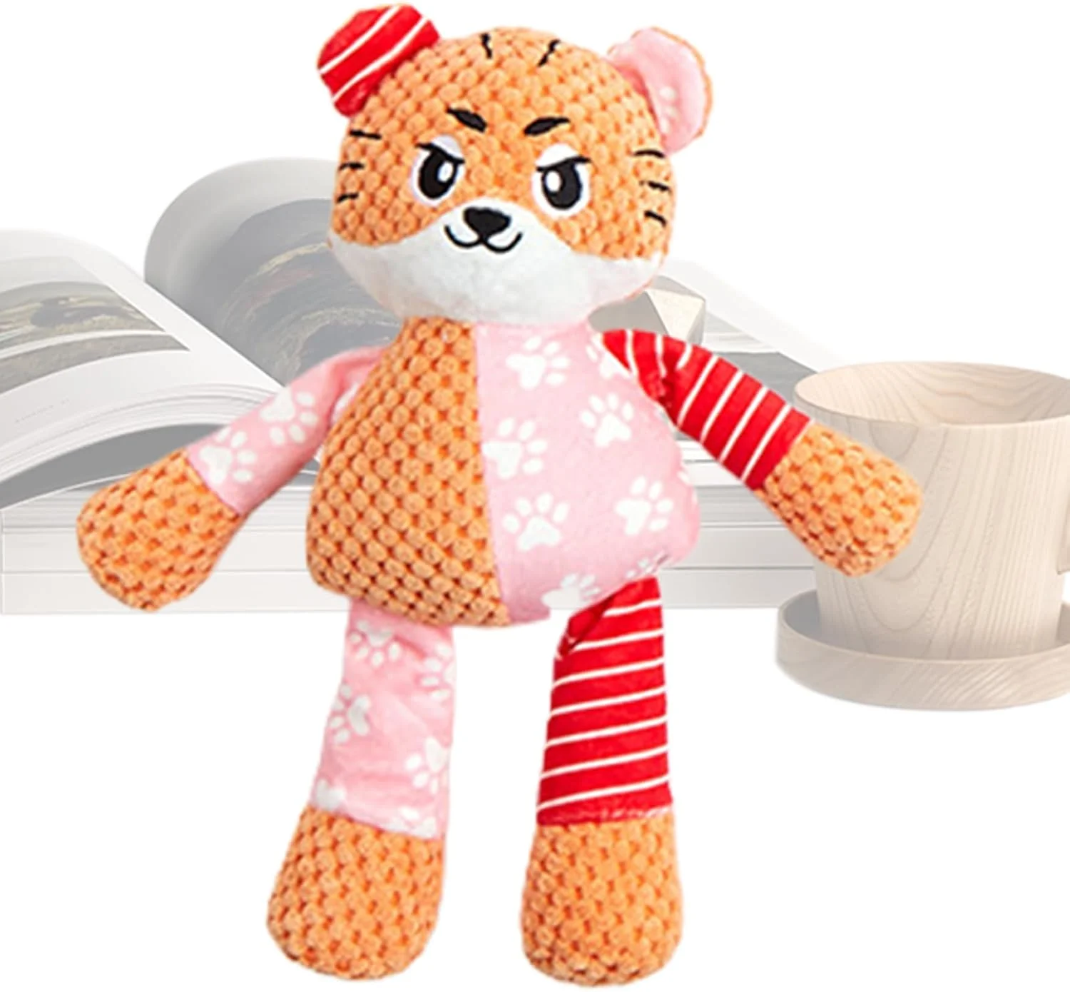 اسباب بازی سگ پولیشی - صدای خش خش - اسباب بازی حیوانات خانگی صدادار | برای توله سگ های نژاد کوچک، متوسط و بزرگ، جویدن، تمیز کردن دندان و سرگرم نگه داشتن آنها