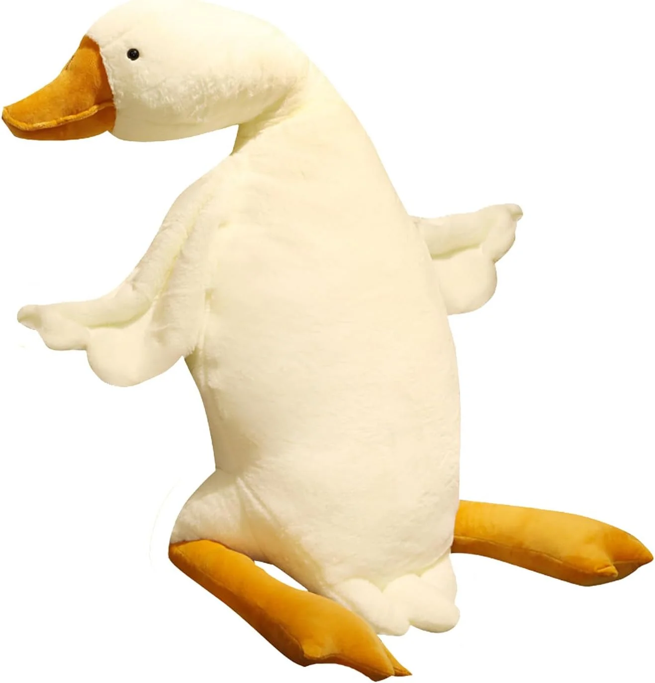 اردک آرام‌بخش سگ، عروسک پولیشی آرام‌بخش سگ سفید، اسباب‌بازی جویدنی حیوانات عروسکی - برای تمرین تحریک ذهنی، همراهی، بازی در فضای داخلی و خارجی و آموزش