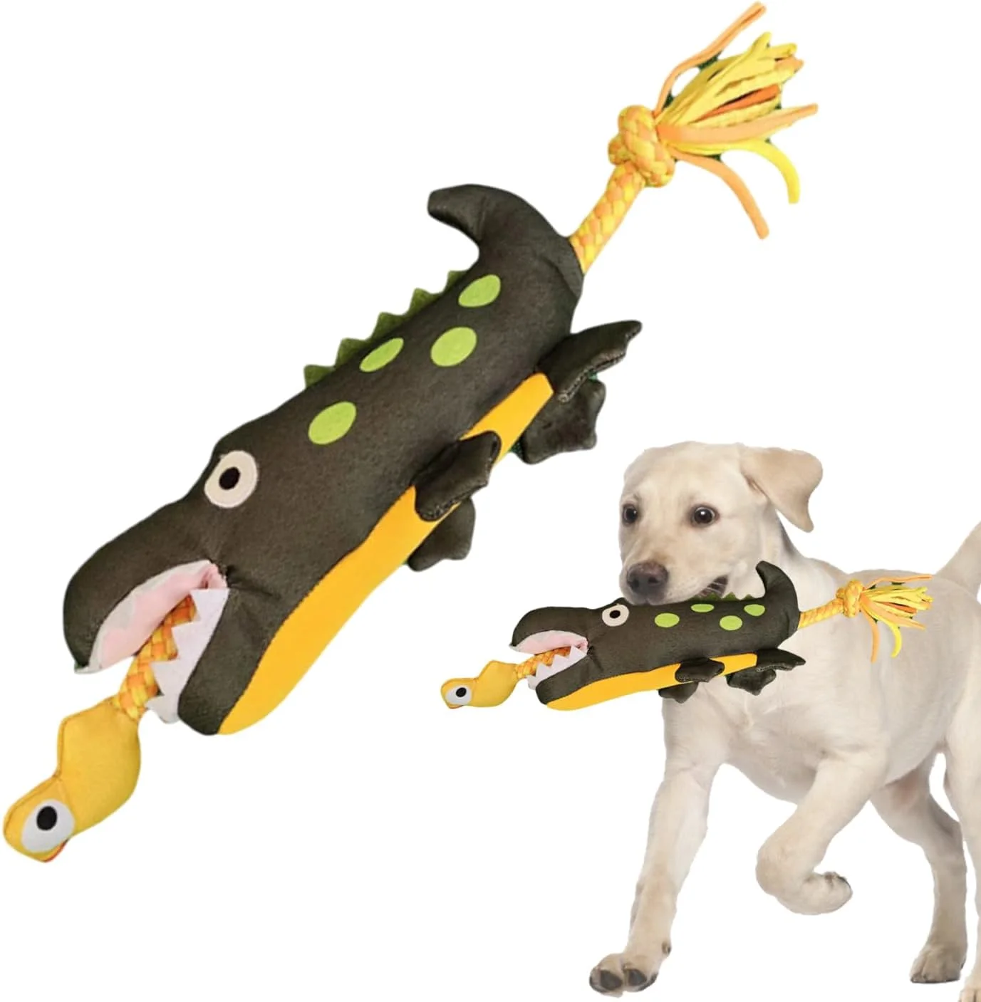 اسباب بازی جویدنی سگ - سرگرمی حیوانات بی حوصله | عروسک صدادار اسباب بازی جویدنی سگ - برای پرتاب کردن، اتاق نشیمن، بالکن، حیاط، نژادهای کوچک، متوسط و بزرگ