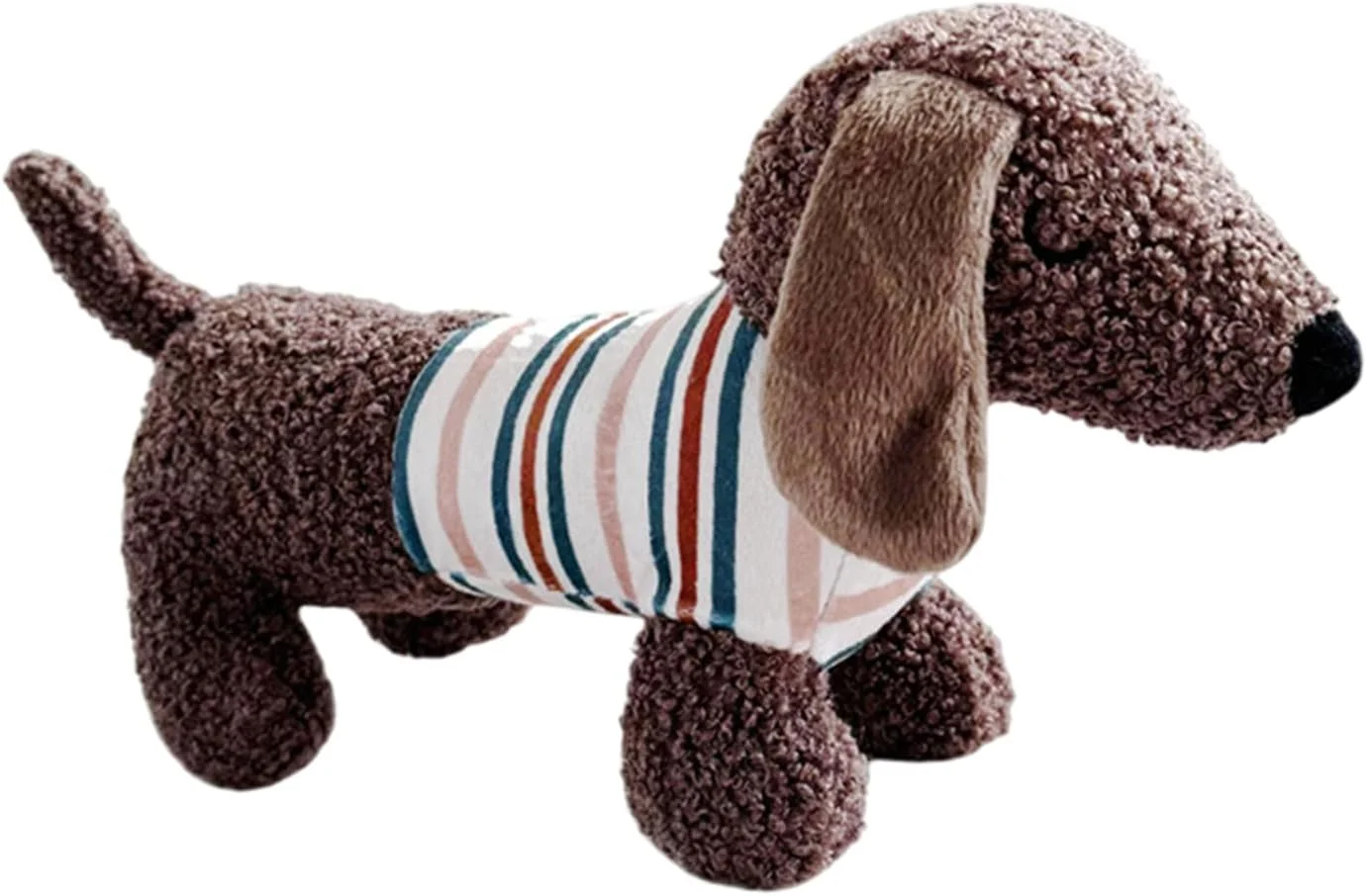 اسباب بازی سگ صدادار، اسباب بازی حیوانات خانگی پولیشی طرح سگ داشهوند با صدا، اسباب بازی پازلی تعاملی سگ - ابزار آموزش حیوانات خانگی زیبا، دستگاه جویدنی توله سگ طرح سگ داشهوند با صدای جیر جیر و بادوام برای سگ های کوچک و بزرگ