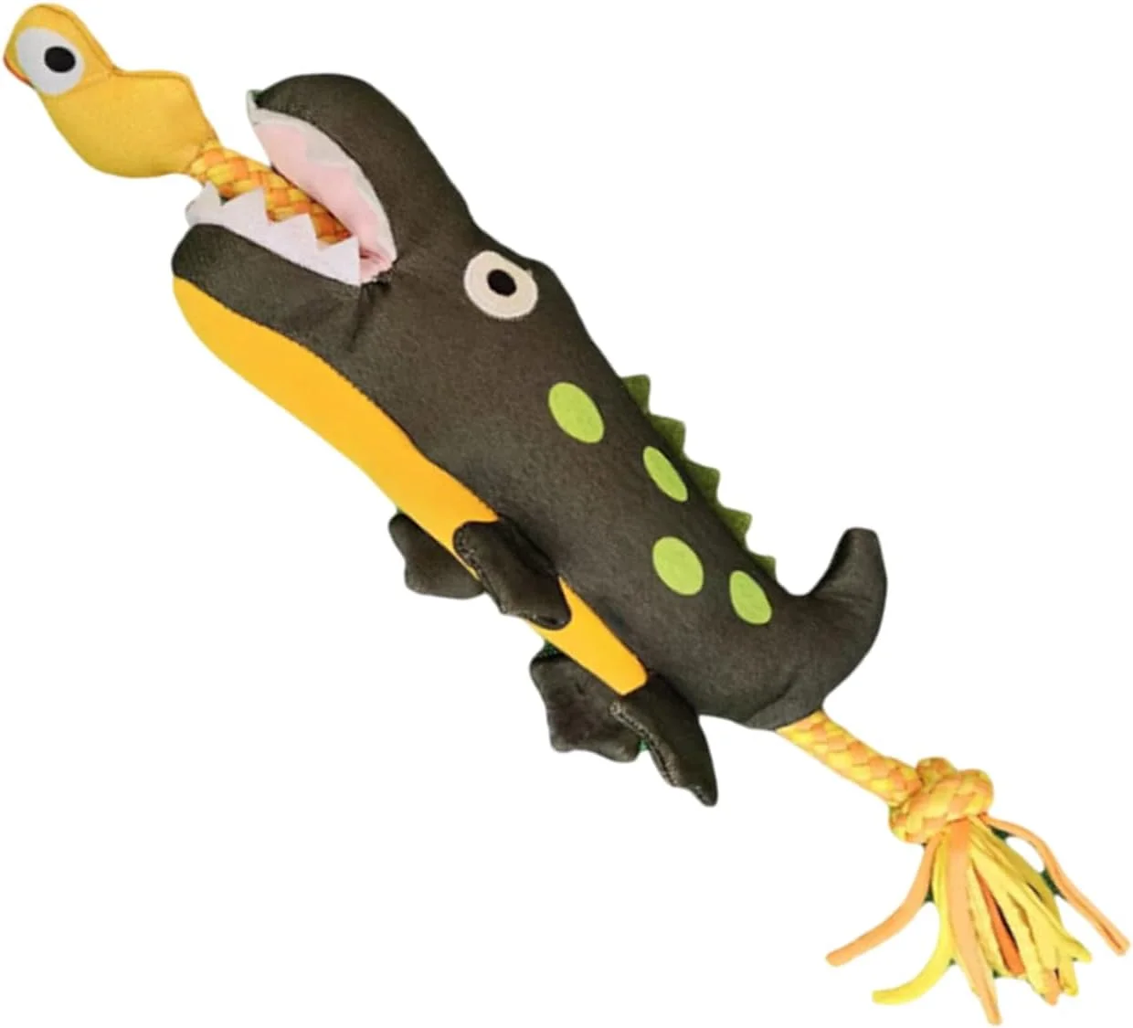 اسباب بازی جویدنی سگ - دندان گیر طرح کروکودیل و اردک - عروسک صدادار اسباب بازی جویدنی حیوانات خانگی | برای پرتاب کردن، اتاق نشیمن، بالکن، حیاط، نژادهای کوچک، متوسط و بزرگ