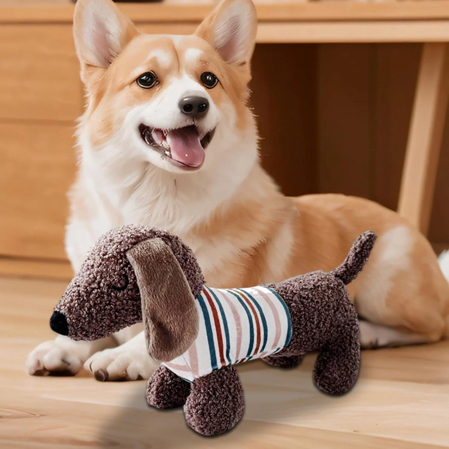 اسباب بازی سگ صدادار، اسباب بازی حیوانات خانگی پولیشی طرح سگ داشهوند با صدا، اسباب بازی پازلی تعاملی سگ - ابزار آموزش حیوانات خانگی زیبا، دستگاه جویدنی توله سگ طرح سگ داشهوند با صدای جیر جیر و بادوام برای سگ های کوچک و بزرگ اسباب بازی سگ صدادار، اسباب بازی حیوانات خانگی پولیشی طرح سگ داشهوند با صدا، اسباب بازی پازلی تعاملی سگ - ابزار آموزش حیوانات خانگی زیبا، دستگاه جویدنی توله سگ طرح سگ داشهوند با صدای جیر جیر و بادوام برای سگ های کوچک و بزرگ