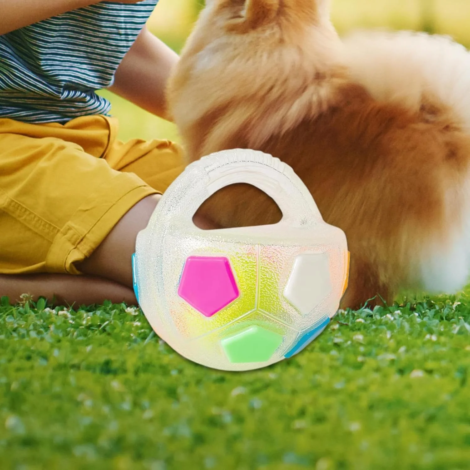 توپ بازی سگ | لوازم حیوانات خانگی - اسباب بازی سگ با شکل فوتبال تعاملی - برای نژادهای کوچک، متوسط و بزرگ، جویدن تهاجمی، بازی توله سگ، غنی سازی فضای باز، آموزش پیاده روی توپ بازی سگ | لوازم حیوانات خانگی - اسباب بازی سگ با شکل فوتبال تعاملی - برای نژادهای کوچک، متوسط و بزرگ، جویدن تهاجمی، بازی توله سگ، غنی سازی فضای باز، آموزش پیاده روی