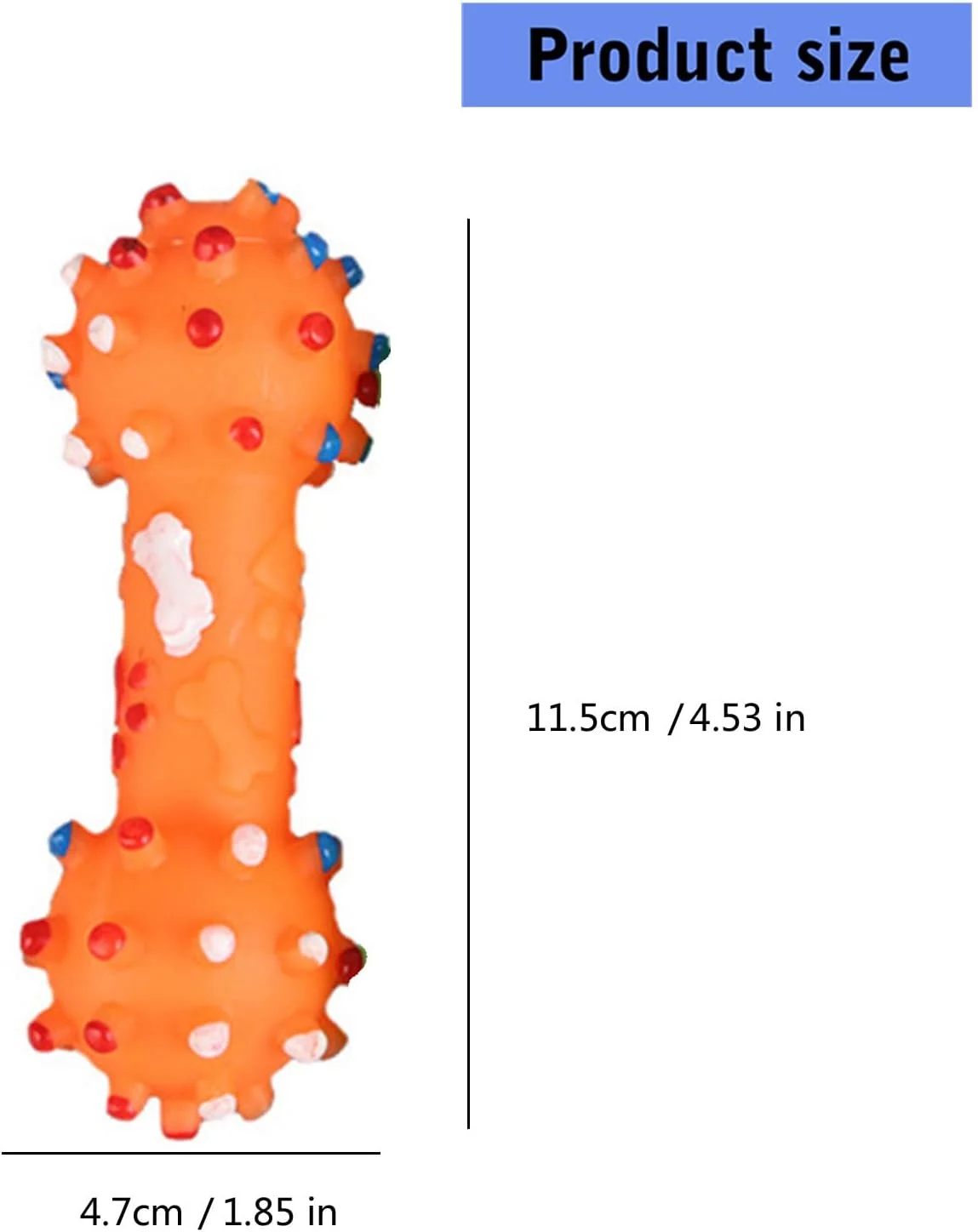 اسباب بازی جویدنی تعاملی حیوانات خانگی برای سگ، گربه و کودکان، طراحی دمبل واقعی، لاستیک مقاوم در برابر جویدن، اسباب بازی سرگرم کننده چند منظوره برای ورزش حیوانات خانگی