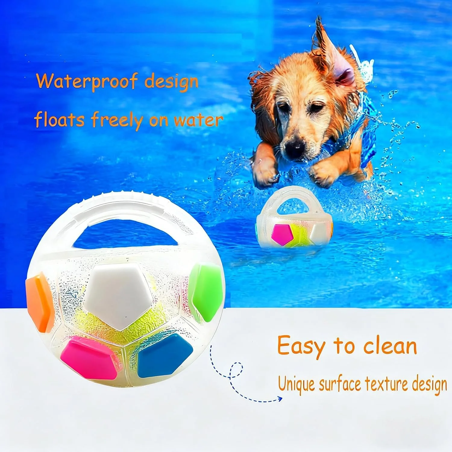 توپ سگ، لوازم حیوانات خانگی برای بازی - توپ پخش کننده تشویقی و لیسیدنی با صدای جیر جیر، برای نژادهای کوچک، متوسط و بزرگ، مناسب برای جویدن تهاجمی، بازی توله سگ، غنی سازی در فضای باز، پیاده روی و آموزش