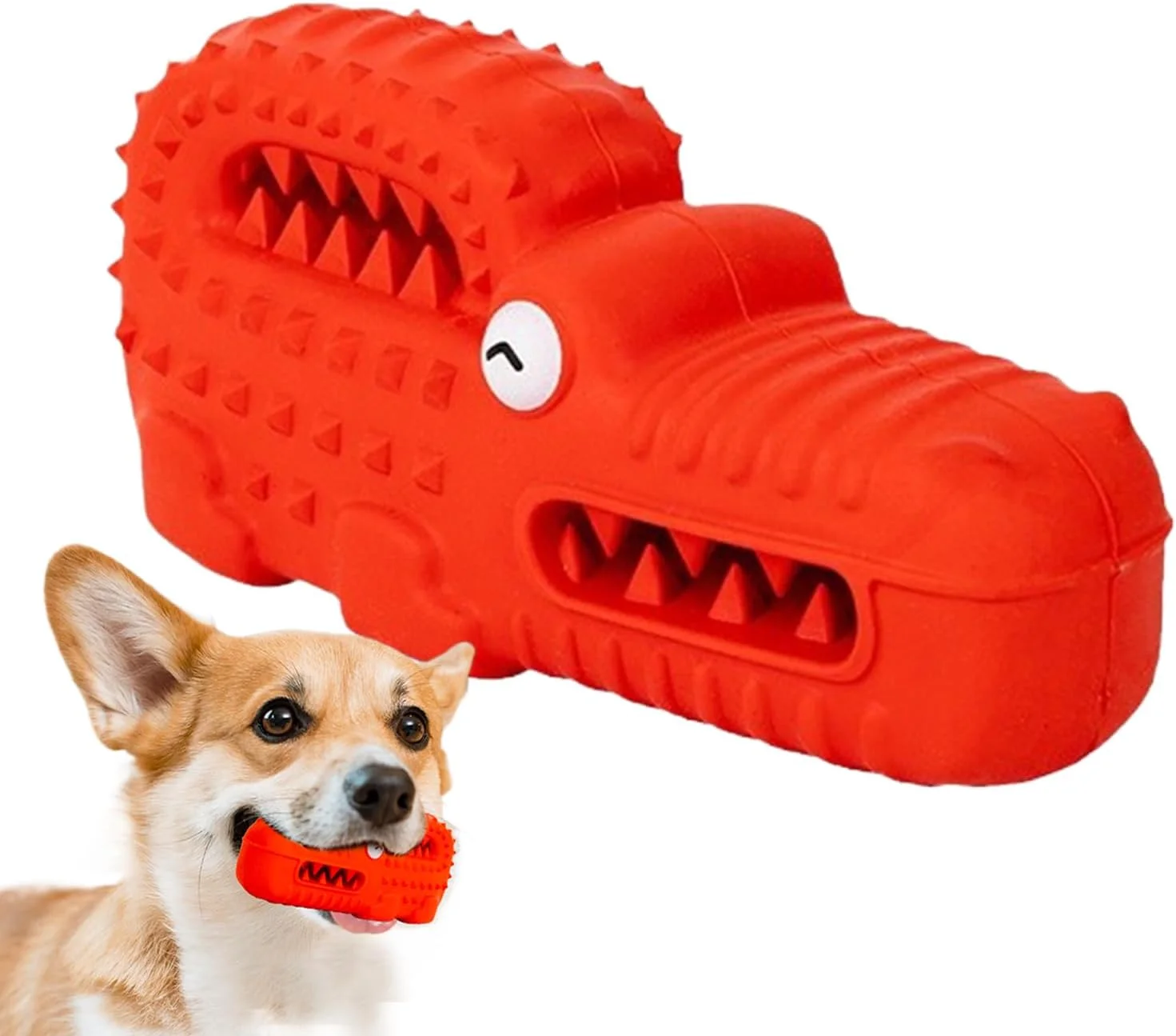 اسباب بازی سگ تمساح - لوازم آموزشی توله سگ لاستیکی جیرجیر کننده - اسباب بازی های کوچک سگ با صدای جیر جیر | برای والدین حیوانات خانگی مربیان داخل سالن فضای باز تسکین دندان درآوردن آپارتمان اتاق خواب اتاق نشیمن مطالعه پارک حیاط چمن