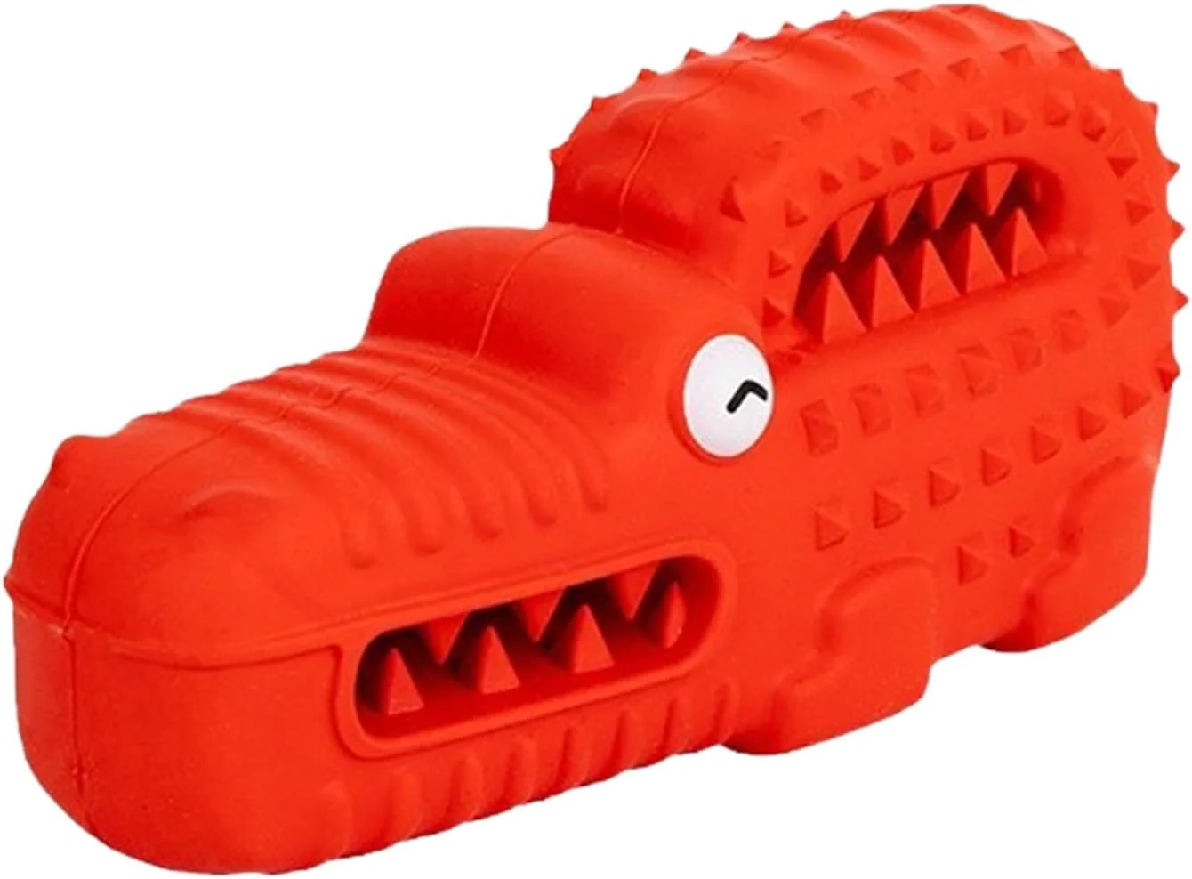 اسباب بازی سگ کروکودیل - وسایل آموزشی توله سگ لاستیکی جیر جیر کننده - اسباب بازی های آموزشی سگ بزرگ، برای والدین حیوانات خانگی، مربیان، دوستداران حیوانات، تسکین دندان درآوردن در فضای داخلی و خارجی، زمان نوازش آپارتمان، اتاق خواب