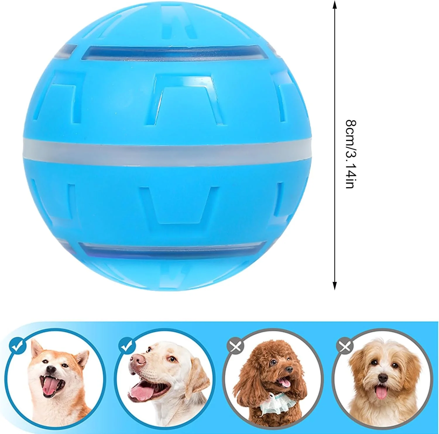 توپ متحرک سگ - اسباب بازی های فعال غلتکی حیوانات خانگی - توپ هوشمند سگ اسباب بازی توله سگ - برای تحریک غنی سازی ورزش بازی بچه گربه توله سگ جویدن تهاجمی در فضای داخلی توپ متحرک سگ - اسباب بازی های فعال غلتکی حیوانات خانگی - توپ هوشمند سگ اسباب بازی توله سگ - برای تحریک غنی سازی ورزش بازی بچه گربه توله سگ جویدن تهاجمی در فضای داخلی