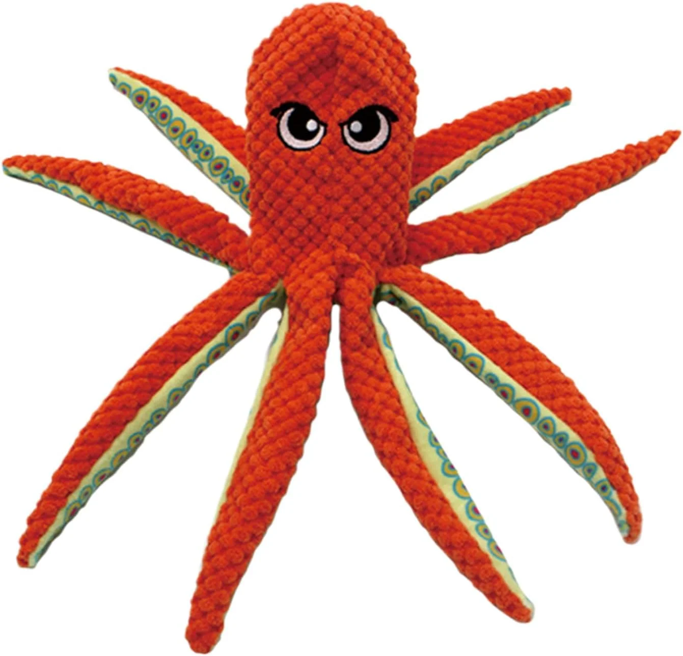 اسباب بازی کوچک سگ با صدای جیر جیر | جویدنی حیوانات خانگی به شکل اختاپوس - عروسک جویدنی کششی توله سگ | برای تمرین کاهش استرس، آموزش کشش و جویدن دندان، مناسب برای جویدن تهاجمی