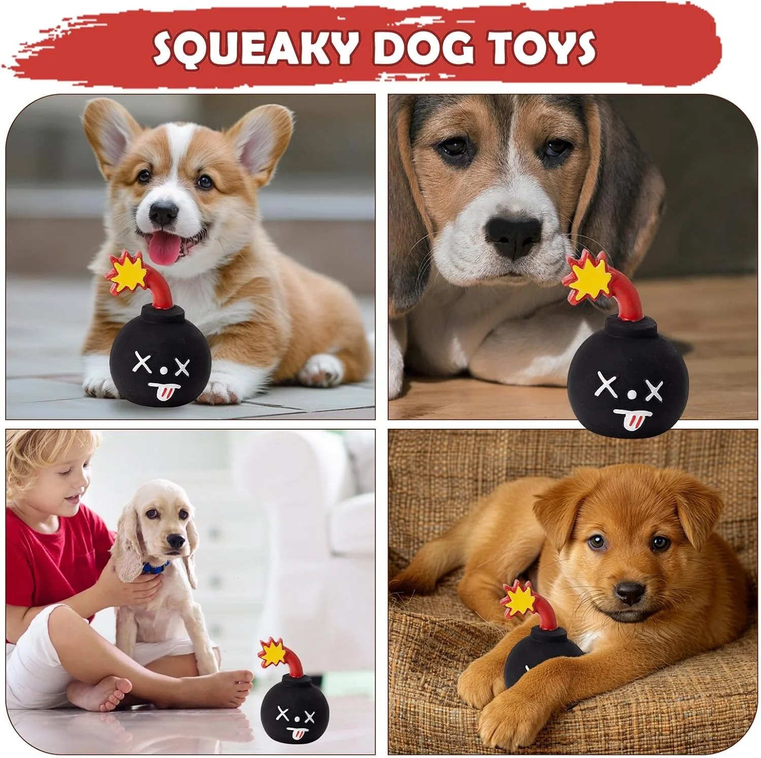 اسباب بازی جویدنی توله سگ برای دندان درآوردن - لوازم جانبی حیوانات خانگی لاتکس صدادار - اسباب بازی سگ، برای بازی، آموزش، اوقات خانوادگی، مسافرت، ساحل، استخر، پارک، حیاط، اتاق خواب، باغ، فضای داخلی و خارجی اسباب بازی جویدنی توله سگ برای دندان درآوردن - لوازم جانبی حیوانات خانگی لاتکس صدادار - اسباب بازی سگ، برای بازی، آموزش، اوقات خانوادگی، مسافرت، ساحل، استخر، پارک، حیاط، اتاق خواب، باغ، فضای داخلی و خارجی