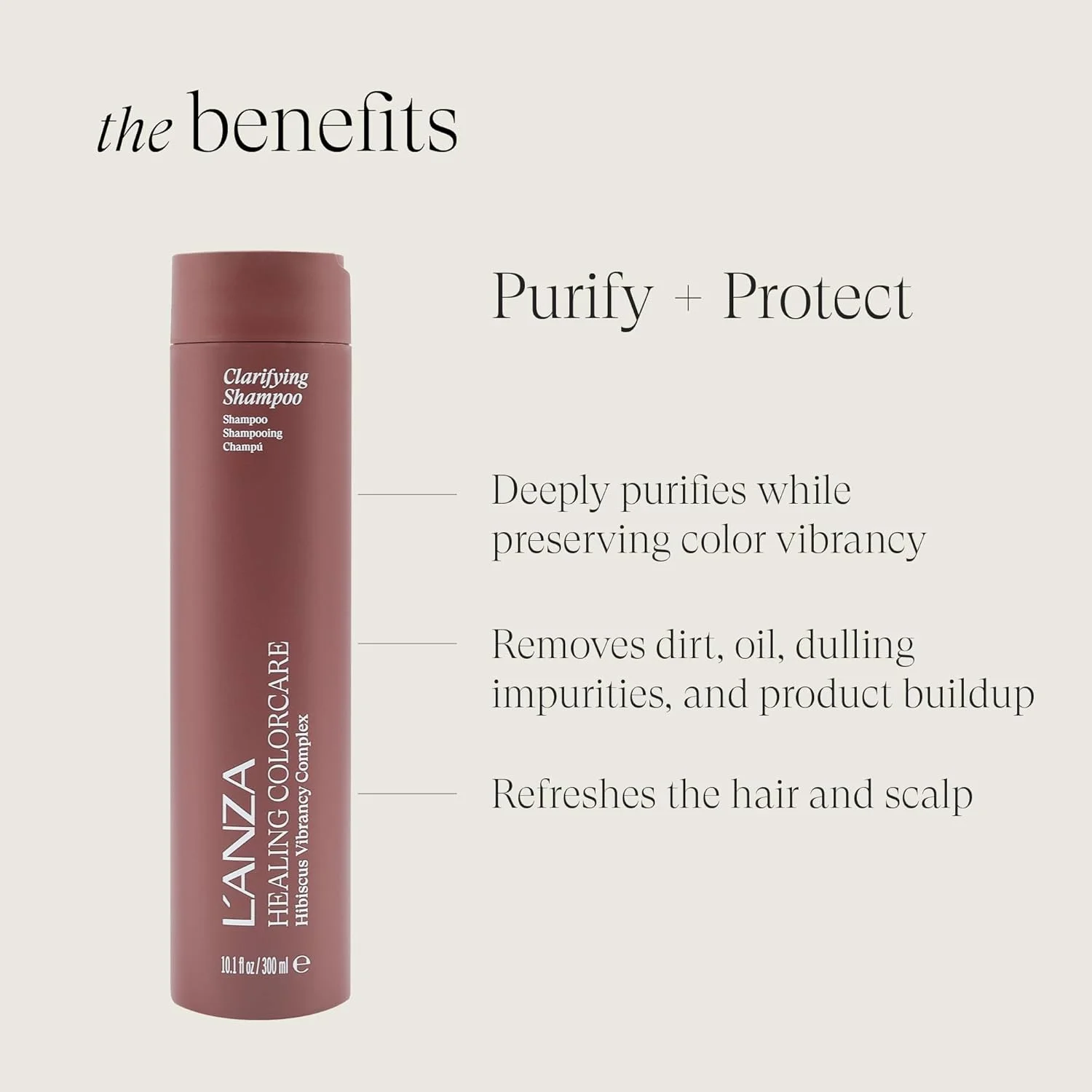 شامپو پاک کننده و محافظ رنگ مو لanza سری Healing Colorcare، نارنجی، 300 میلی لیتر شامپو پاک کننده و محافظ رنگ مو لanza سری Healing Colorcare، نارنجی، 300 میلی لیتر