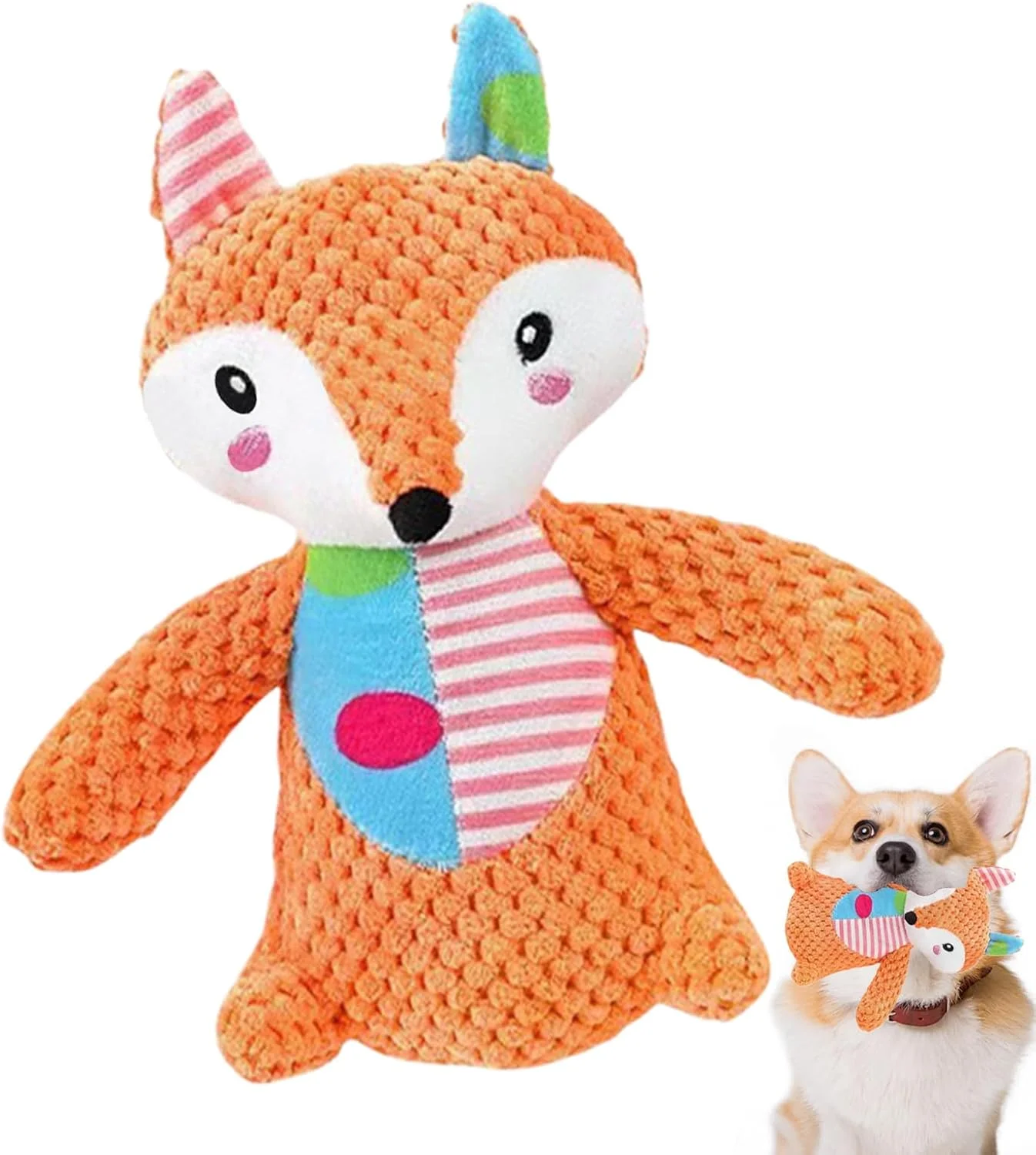 اسباب بازی های سگ جیر جیر کننده - لوازم تعاملی حیوانات خانگی با صدای خش خش - اسباب بازی پولیشی جیر جیر کننده، برای سگ های کوچک، متوسط و بزرگ، جویدن توله سگ، تمیز کردن دندان ها و مشغول نگه داشتن آنها