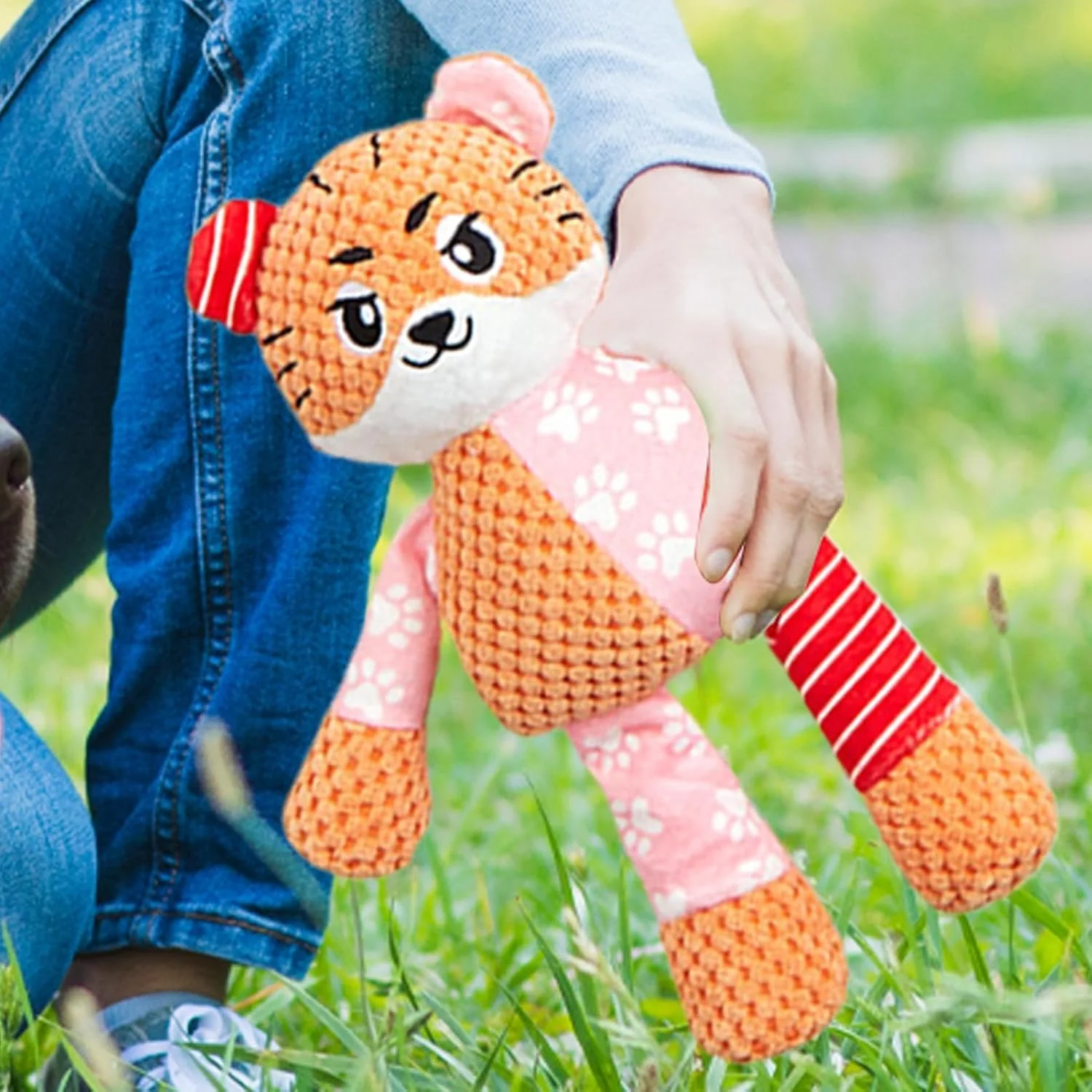 اسباب بازی های پولیشی برای سگ ها - لوازم تعاملی حیوانات خانگی با صدای خش خش | اسباب بازی پولیشی صدادار، برای جویدن، تمیز کردن دندان توله سگ های نژاد کوچک، متوسط و بزرگ و سرگرم نگه داشتن آنها