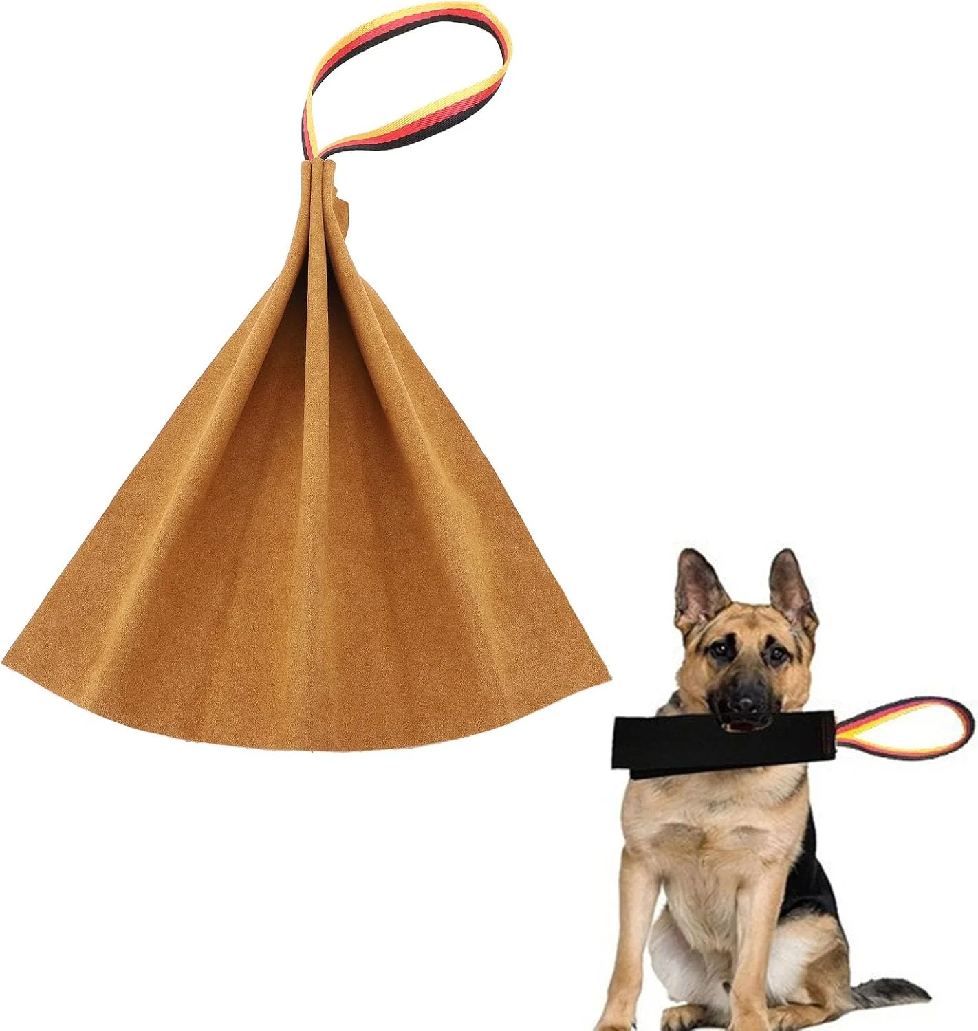 پارچه گاز گرفتن آموزشی سگ Oreilet، اسباب بازی کششی گاز گرفتن سگ با چرم مصنوعی، تعاملی، با استحکام بالا، مناسب برای آموزش نژادهای بزرگ و جلب توجه حیوانات خانگی