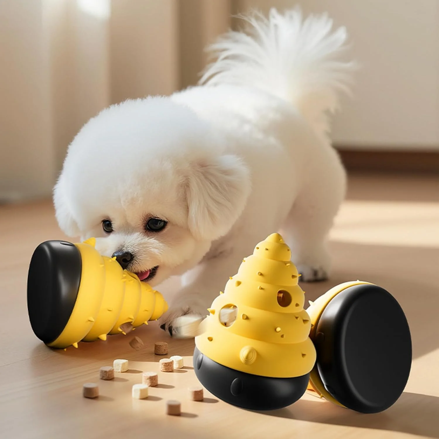 اسباب بازی های پخش کننده تشویقی سگ - اسباب بازی های پازلی تشویقی برای سگ ها | شکل حلزونی تغذیه آهسته برای جلوگیری از خستگی، سرگرمی ورزشی، آموزش حیوانات خانگی کوچک و متوسط، جایزه