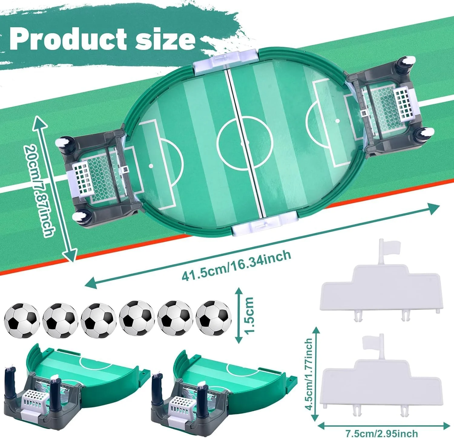 بازی فوتبال دستی رومیزی کوچک Yizemay، بازی های ورزشی رقابتی فوتبال دستی، بازی تعاملی 2 نفره برای مهمانی، اسباب بازی بازی خانوادگی فوتبال برای کودکان و بزرگسالان