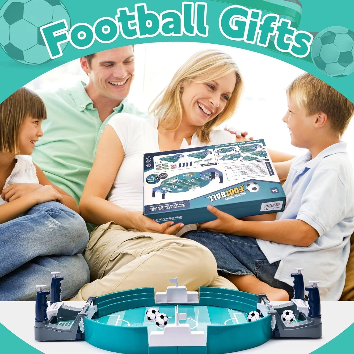 بازی فوتبال دستی رومیزی کوچک Yizemay، بازی های ورزشی رقابتی فوتبال دستی، بازی تعاملی 2 نفره برای مهمانی، اسباب بازی بازی خانوادگی فوتبال برای کودکان و بزرگسالان