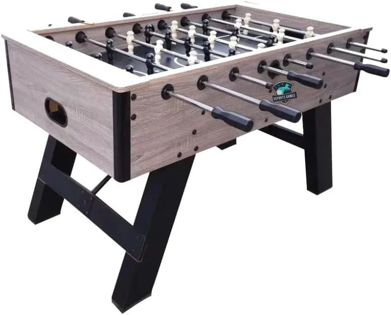 فوتبال دستی 55 اینچی X-Sports برای بزرگسالان - 140×76×88 سانتی متر، میز بازی فوتبال آرکید با 26 بازیکن و لوازم جانبی، طراحی چوبی مستحکم برای خانه، دفتر و باشگاه فوتبال دستی 55 اینچی X-Sports برای بزرگسالان - 140×76×88 سانتی متر، میز بازی فوتبال آرکید با 26 بازیکن و لوازم جانبی، طراحی چوبی مستحکم برای خانه، دفتر و باشگاه