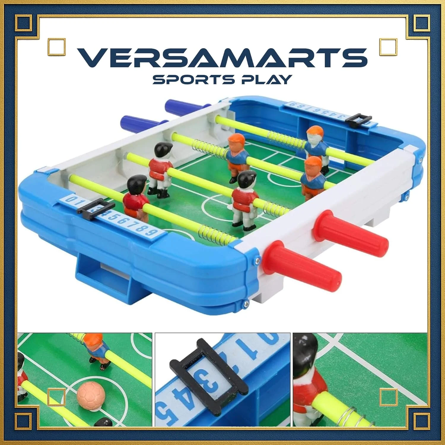 بازی فوتبال دستی کوچک VersaMarts - اسباب بازی فوتبال رومیزی قابل حمل برای کودکان و بزرگسالان، بازی رومیزی ABS بادوام برای خانه و مسافرت بازی فوتبال دستی کوچک VersaMarts - اسباب بازی فوتبال رومیزی قابل حمل برای کودکان و بزرگسالان، بازی رومیزی ABS بادوام برای خانه و مسافرت