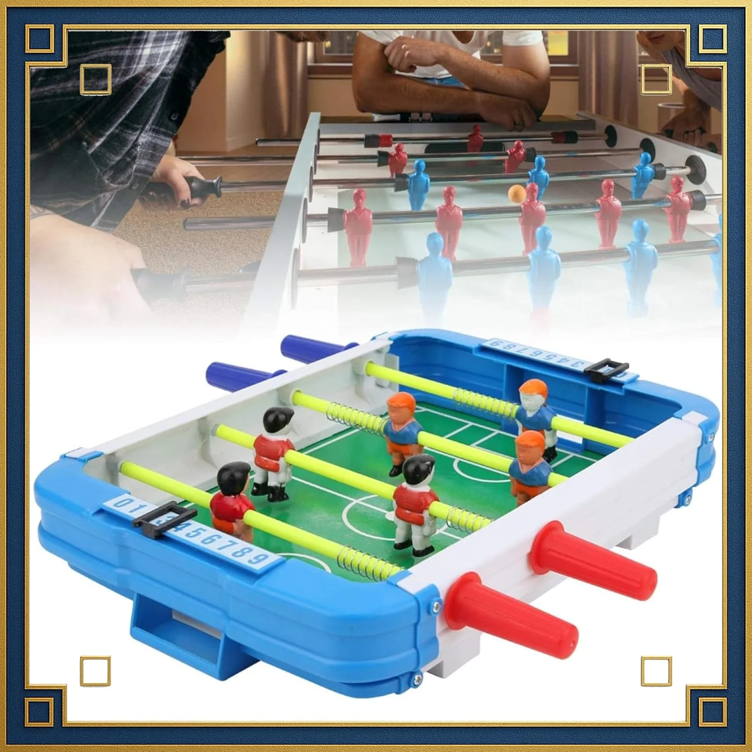 بازی فوتبال دستی کوچک VersaMarts - اسباب بازی فوتبال رومیزی قابل حمل برای کودکان و بزرگسالان، بازی رومیزی ABS بادوام برای خانه و مسافرت بازی فوتبال دستی کوچک VersaMarts - اسباب بازی فوتبال رومیزی قابل حمل برای کودکان و بزرگسالان، بازی رومیزی ABS بادوام برای خانه و مسافرت